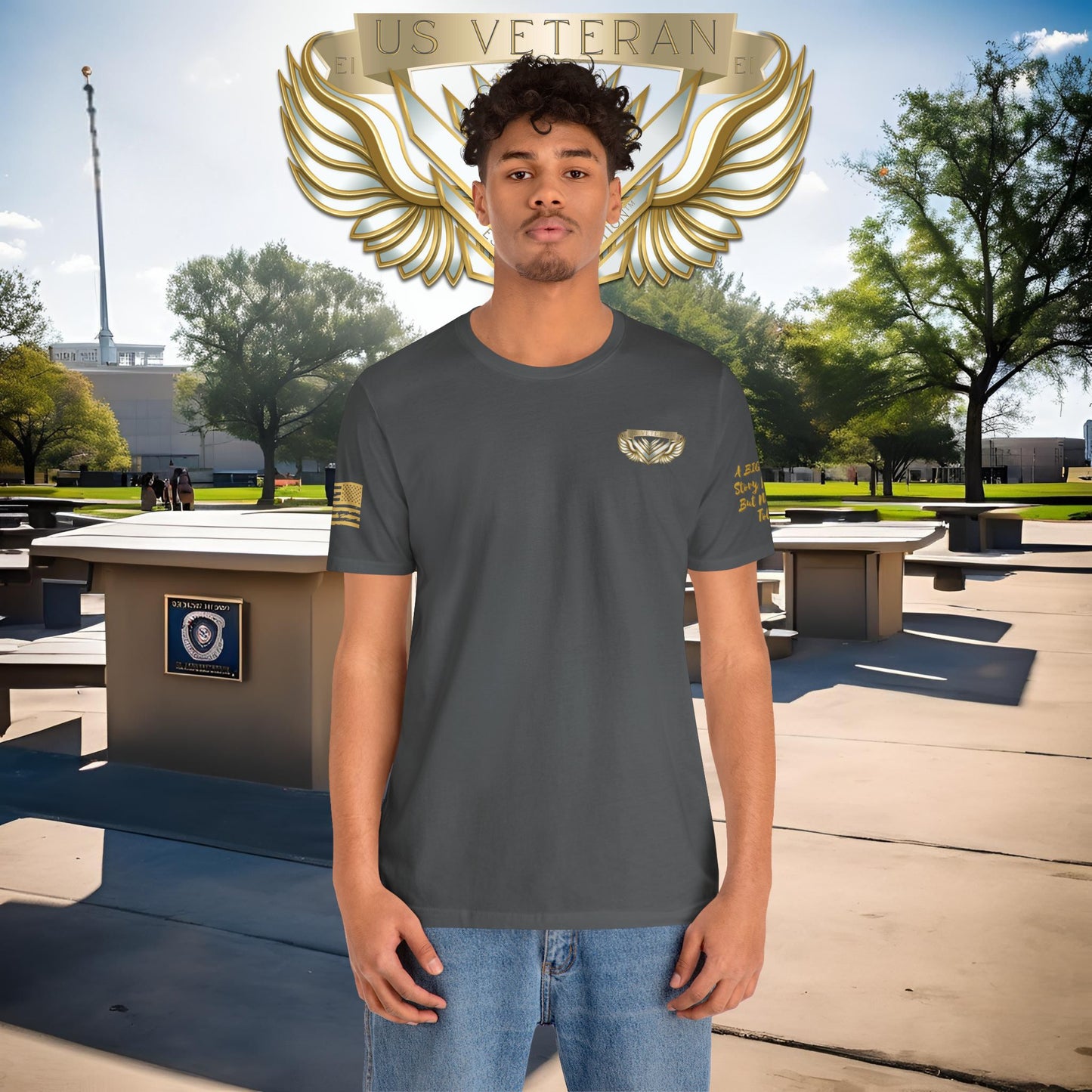 Essence Asphalt Veteran Tee – Minimalist Tribute Shirt