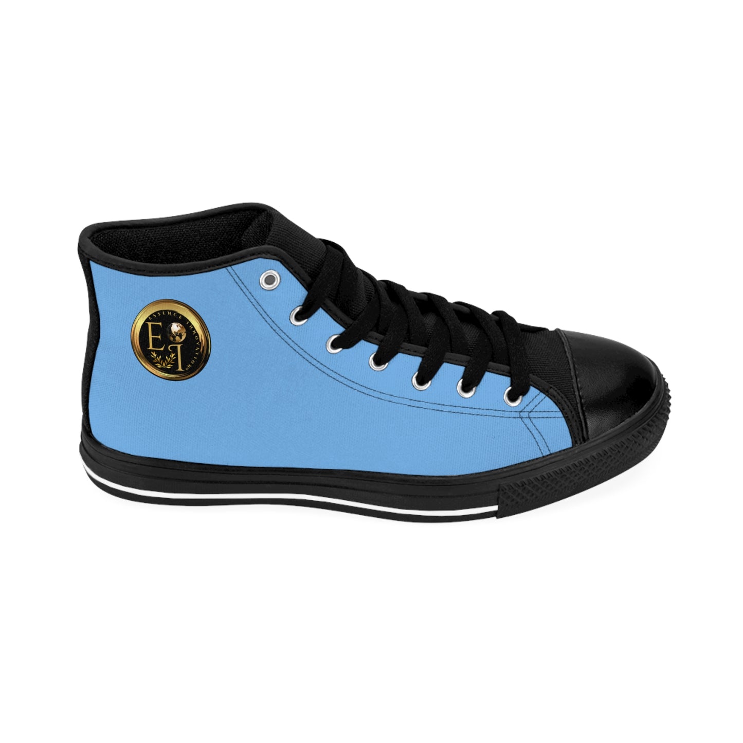 Mens Essence Innovation Classic High-Top Sneakers | Bold Streetwear | Premium Comfort | Light Blue