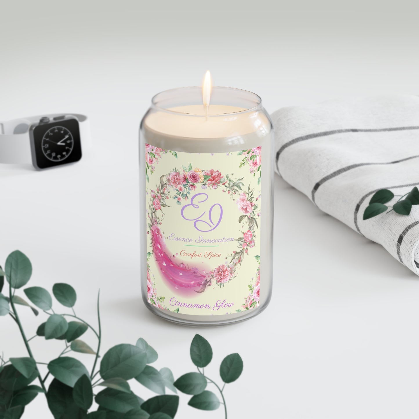 Thirteen Pink Cinnamon Flow | Comfort Spice | Scented Candle, 13oz