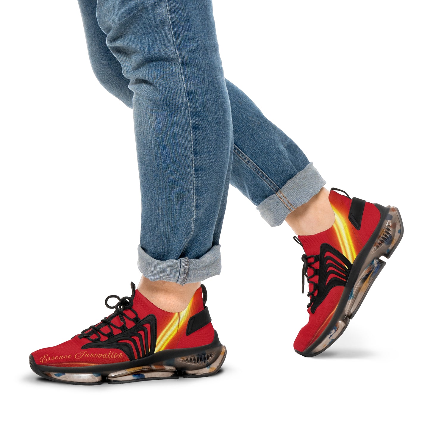 Dark Red Trendsetter Flame Black | Men’s Performance Sneakers | Black Sole