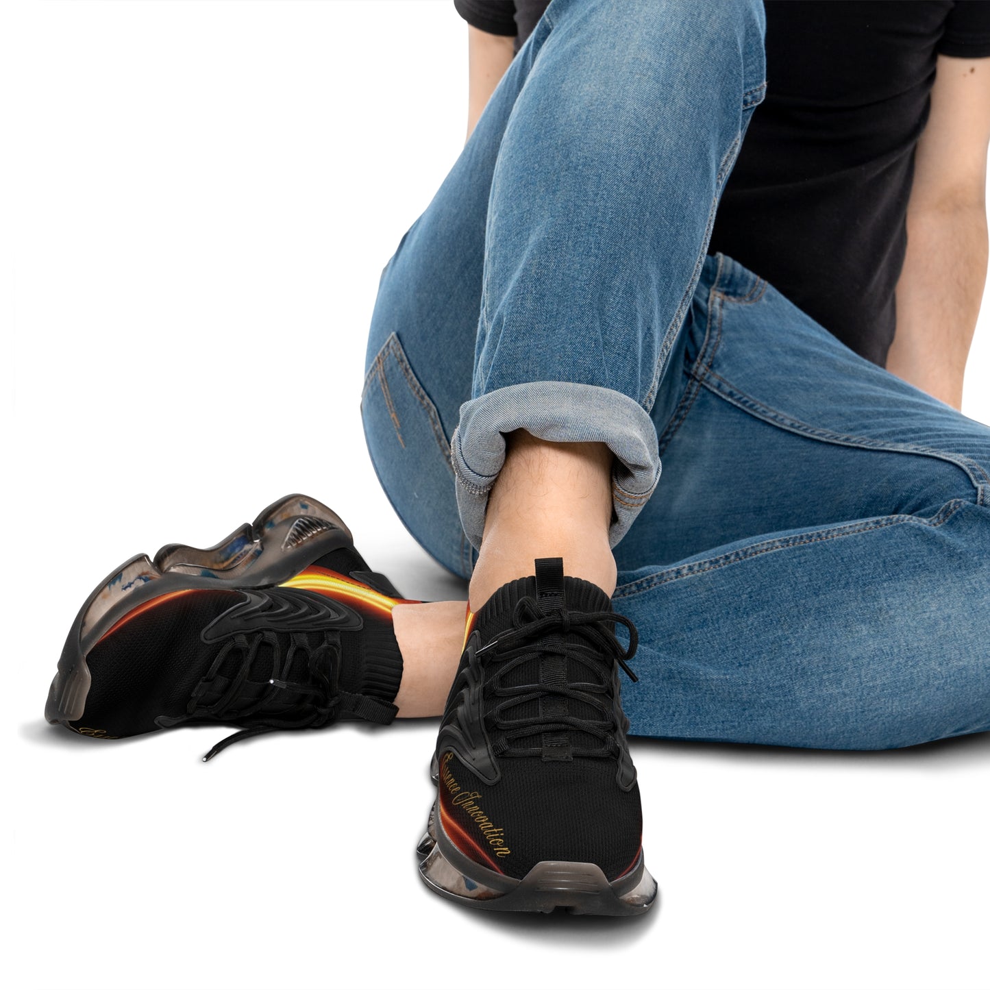 Black Trendsetter Flame Black | Men’s Performance Sneakers | Black Sole