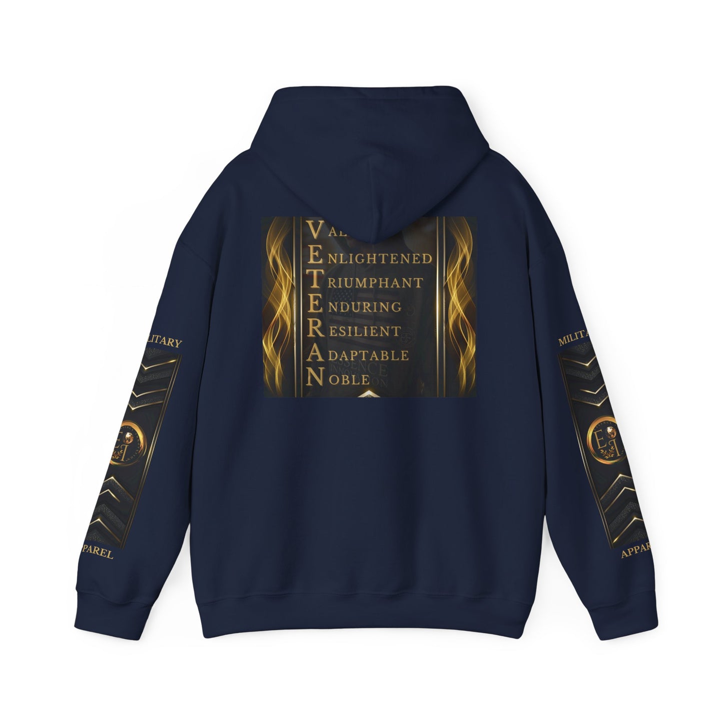 Veteran Qualities Warrior Four | Navy Hoodie | Military & Service Tribute