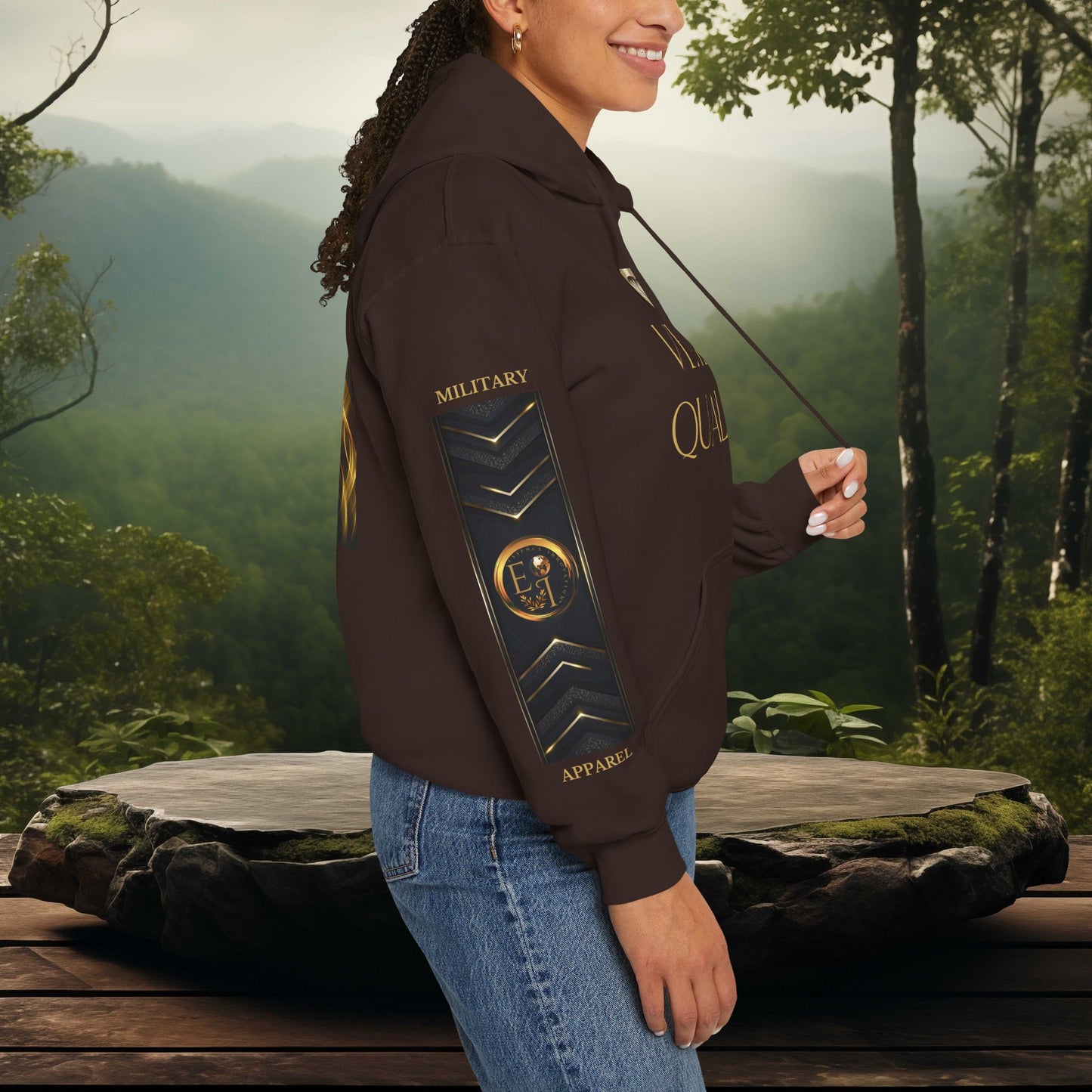 Veteran Qualities Serviceman Six | DC Chocolate Hoodie | Military & Service Tribute