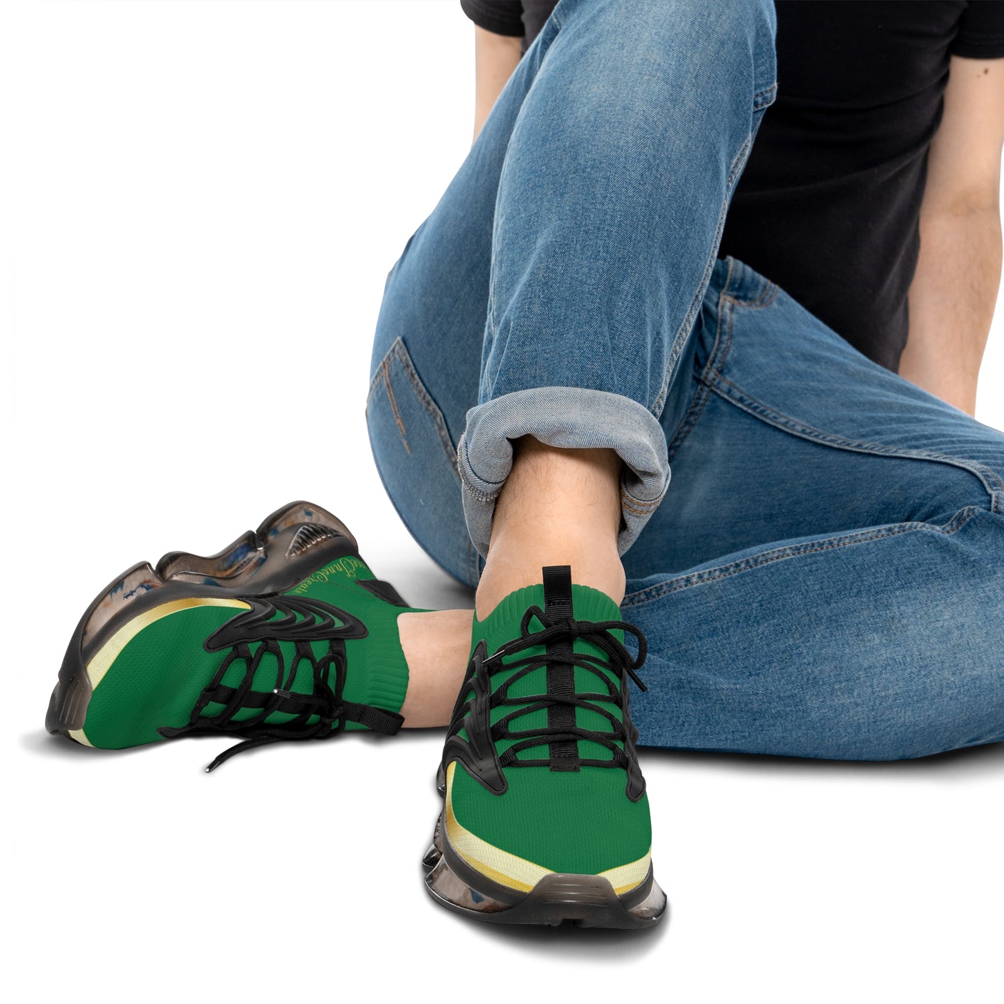 EssenceInnoCreate Green | Men’s Black Trim Mesh Sneakers