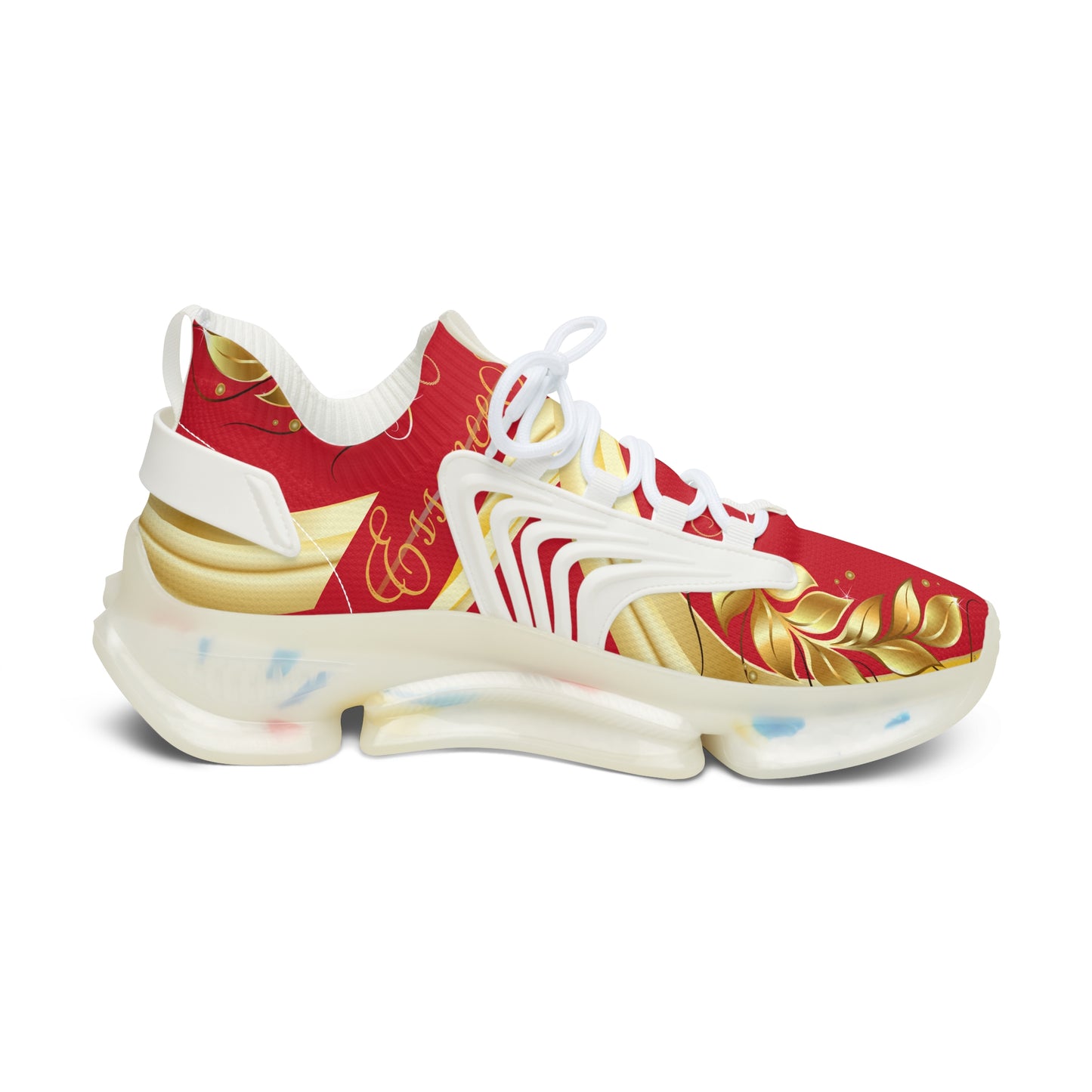 Ladies EssenceInnoCreate Luxe Lightning | Mesh Sneakers | Dark Red