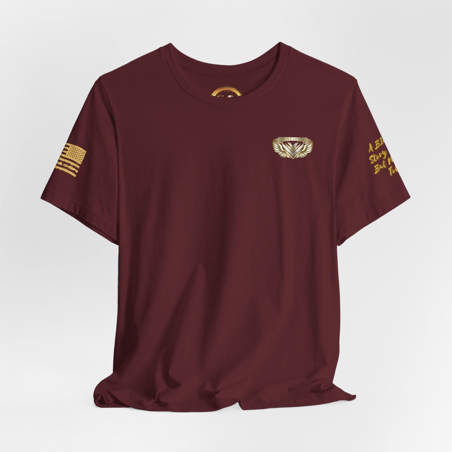 Essence Maroon Veteran Tee – Bold Patriotic T-Shirt