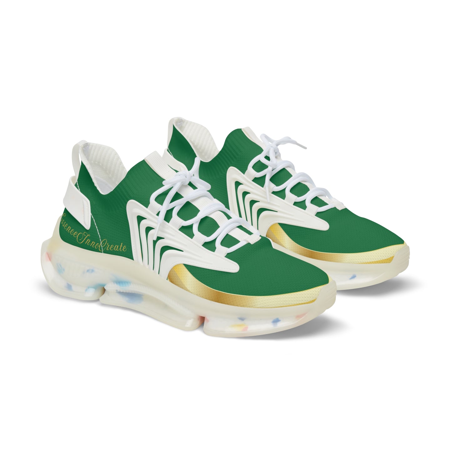 EssenceInnoCreate Green | Men’s White Trim Mesh Sneakers