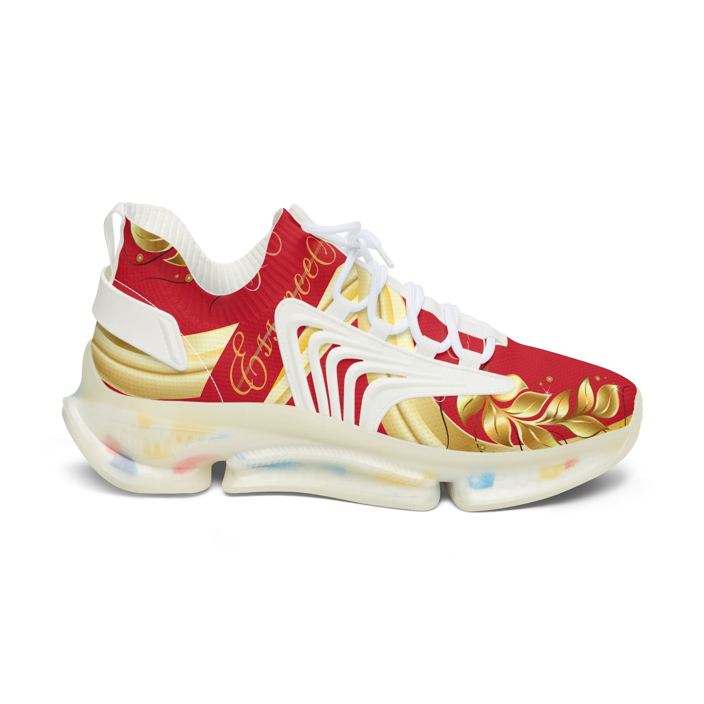 Ladies EssenceInnoCreate Luxe Lightning | Mesh Sneakers | Dark Red