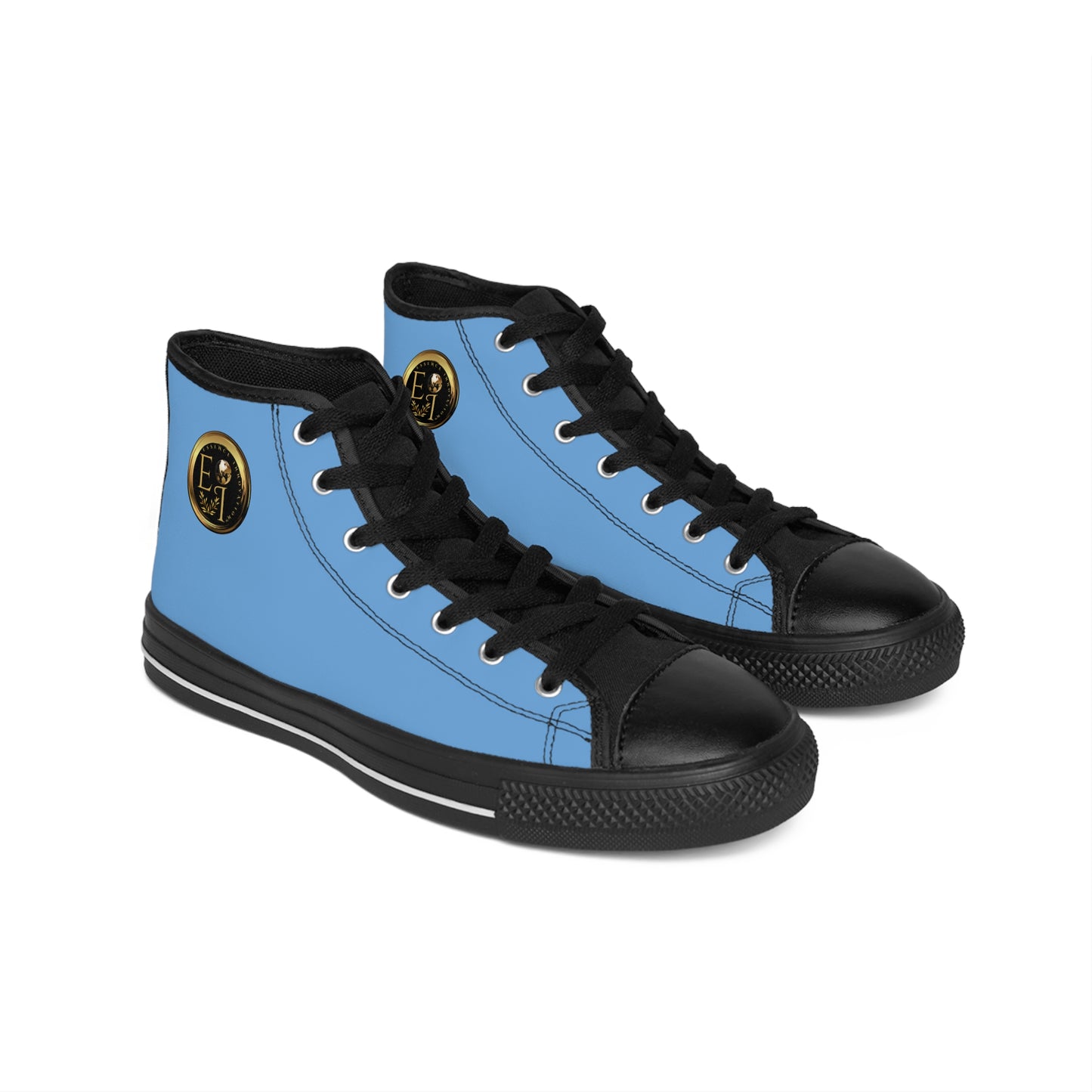 Mens Essence Innovation Classic High-Top Sneakers | Bold Streetwear | Premium Comfort | Light Blue
