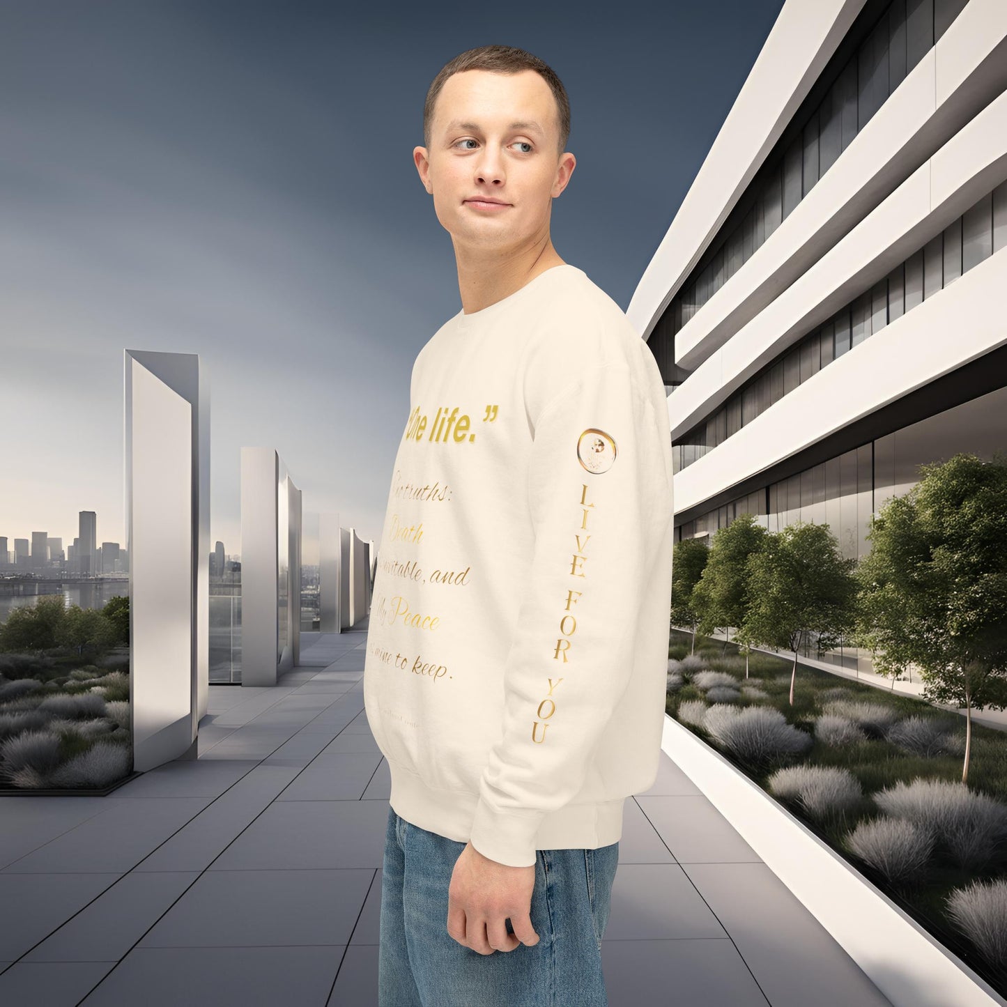 One Life Sweatshirt Ivory | The Elegant Edition | EI Apparel