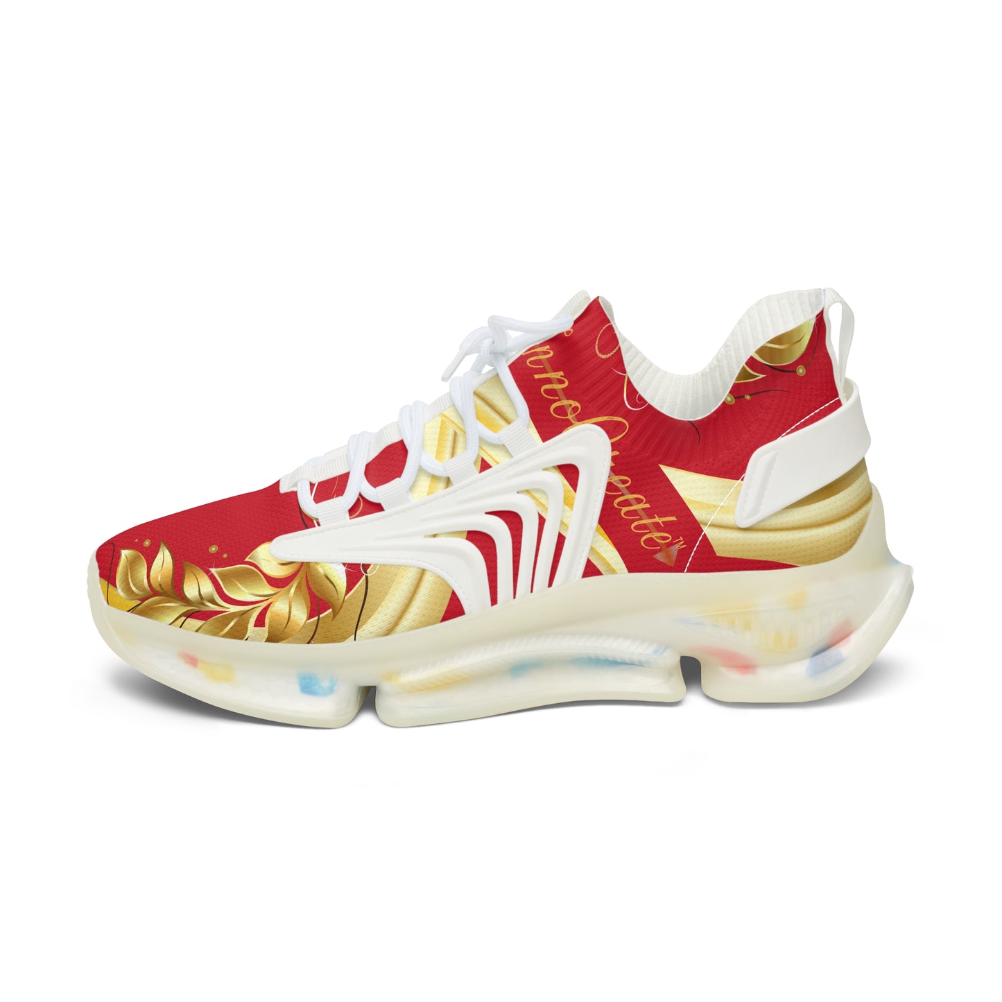 Ladies EssenceInnoCreate Luxe Lightning | Mesh Sneakers | Dark Red