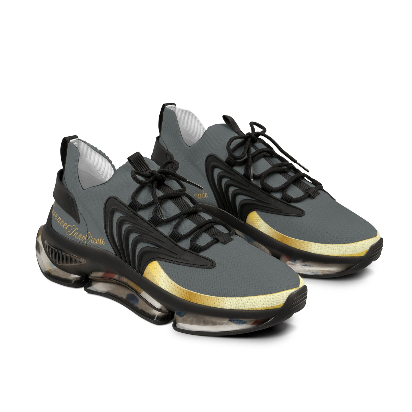 EssenceInnoCreate Dark Grey | Men’s Black Trim Mesh Sneakers