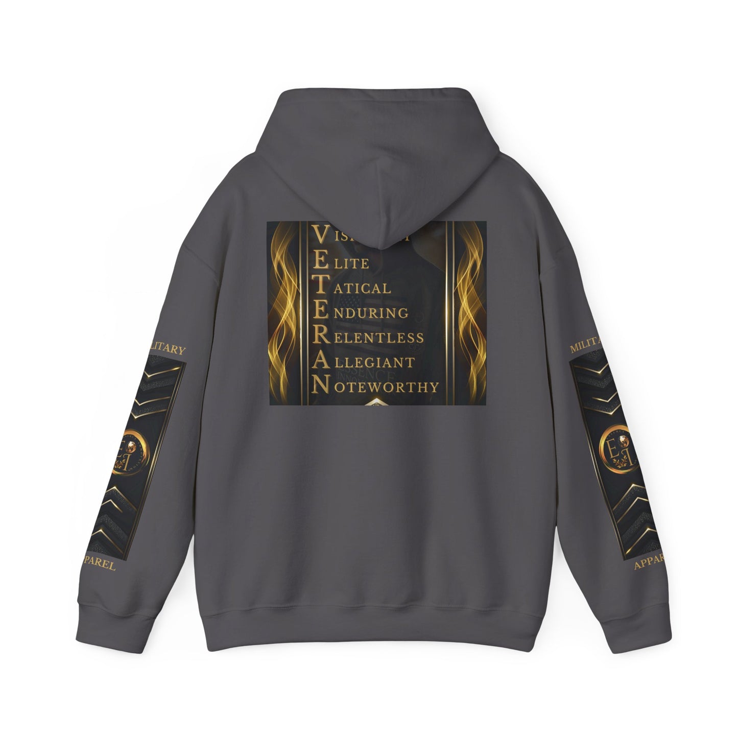Veteran Qualities Serviceman Two | Charcoal Hoodie | Military & Service Tribute