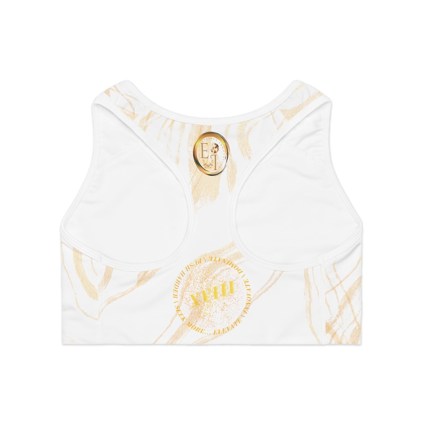 Seek More SBS VI | EI Sports Bra Stripped | White