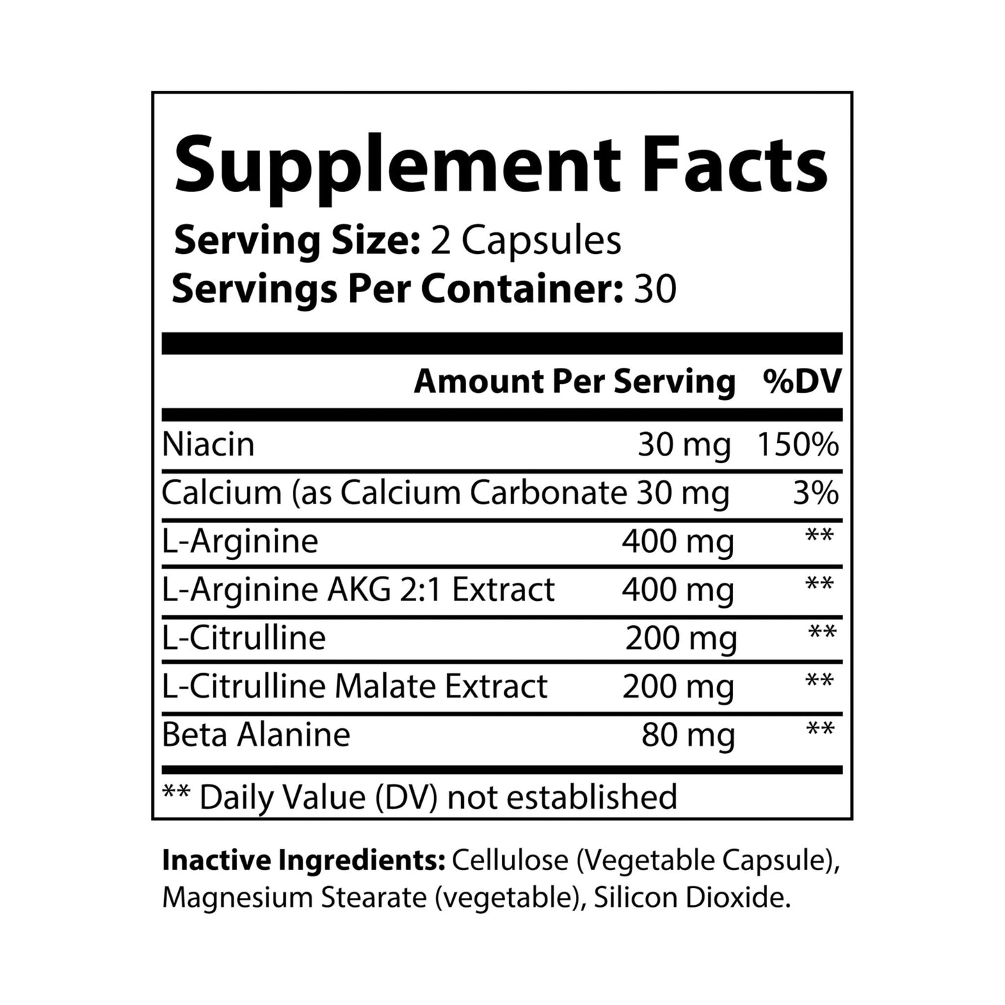 EI L-Arginine Supplement | Performance Amino Acid | 60 Capsules