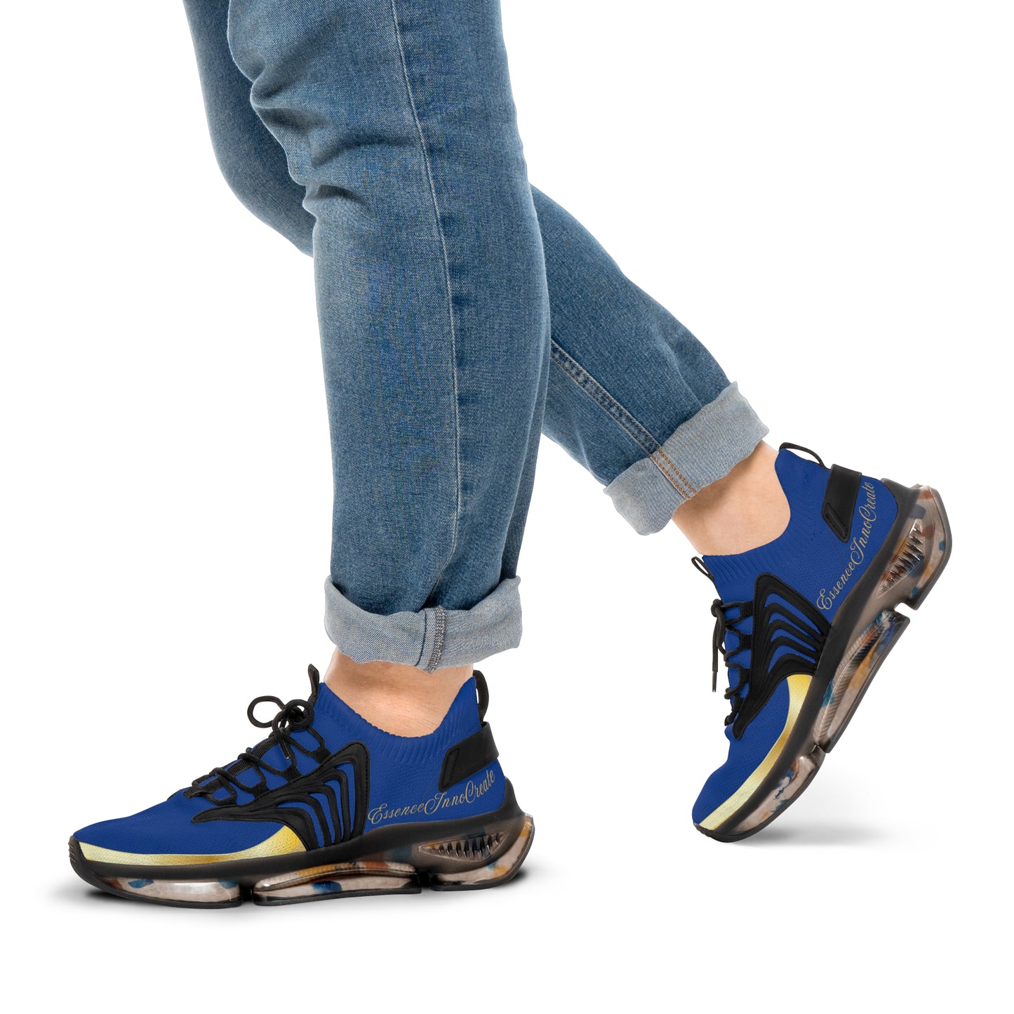 EssenceInnoCreate Dark Blue | Men’s Black Trim Mesh Sneakers