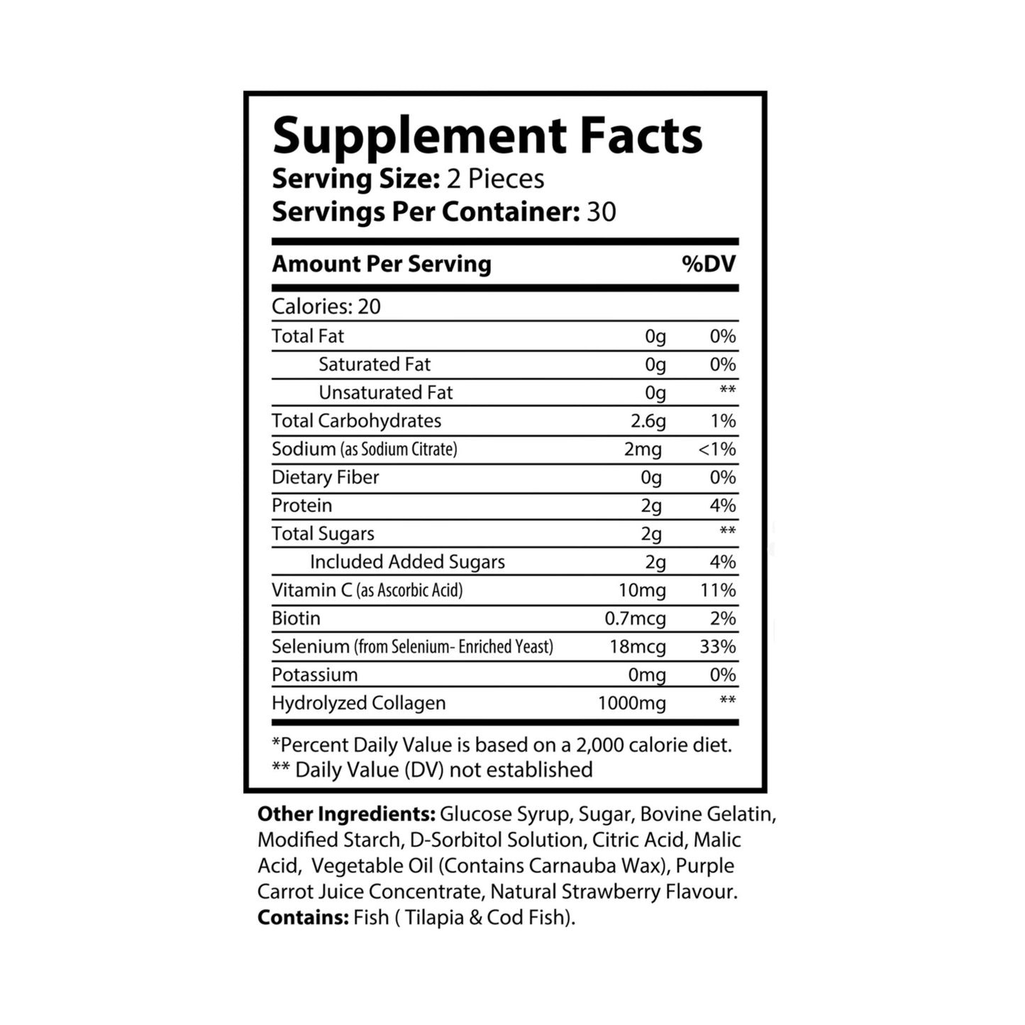 EI Collagen Gummies | Type I & III | Skin, Hair & Joint Support | 60 Gummies