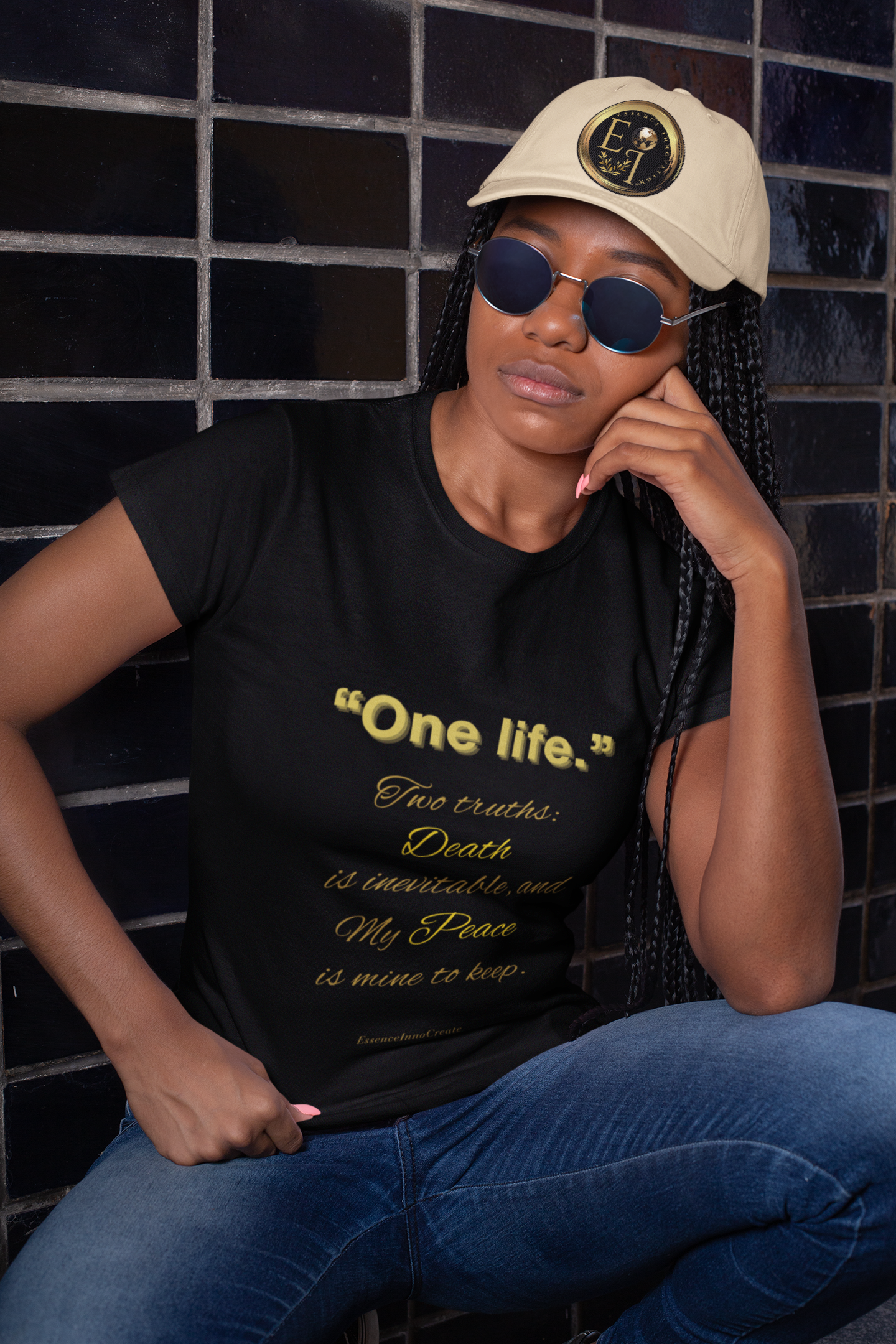 One Life Tee in Black – Empowering Minimalist Streetwear