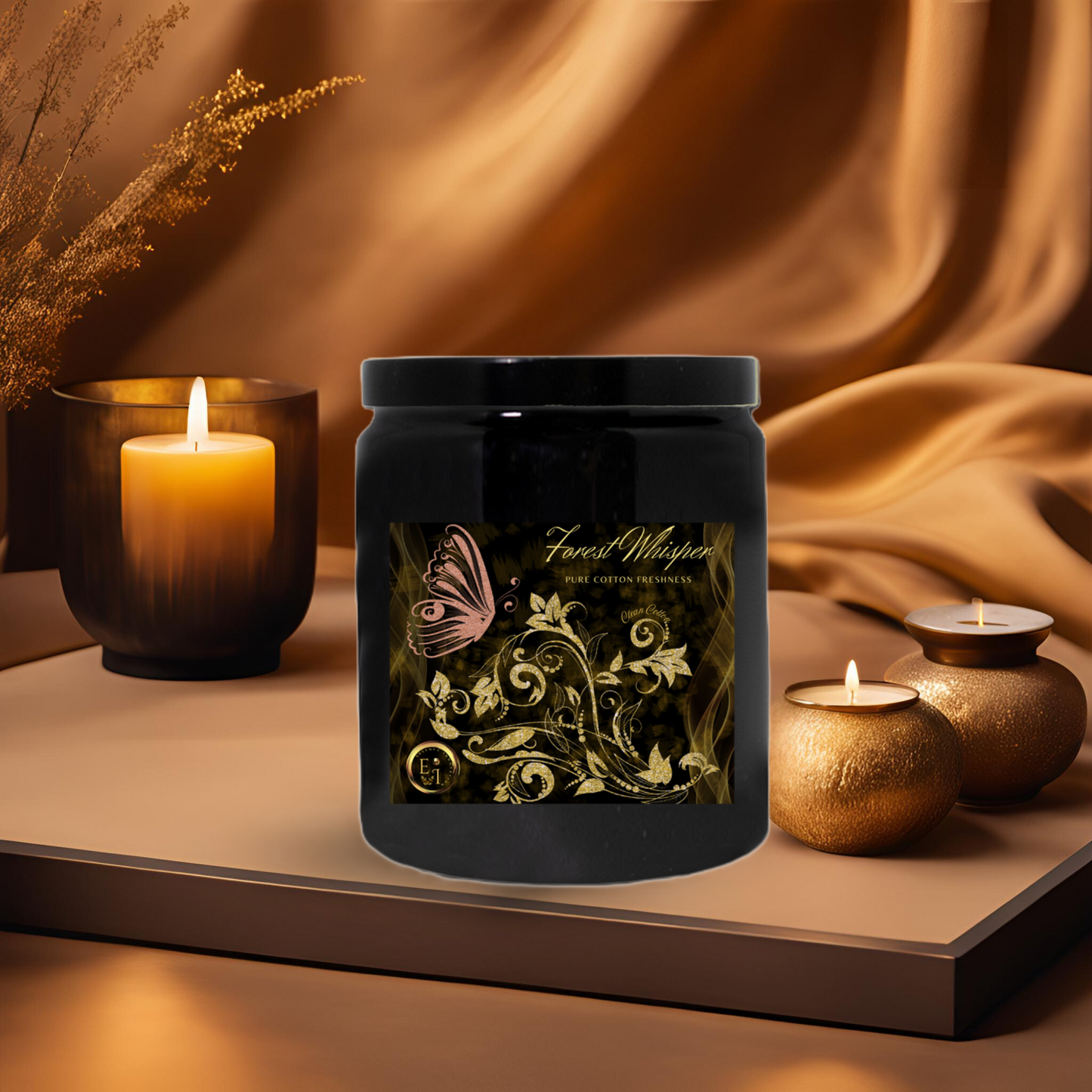 Forest Whisper Cotton Freshness | Clean Cotton | Luxury Ceramic Candle