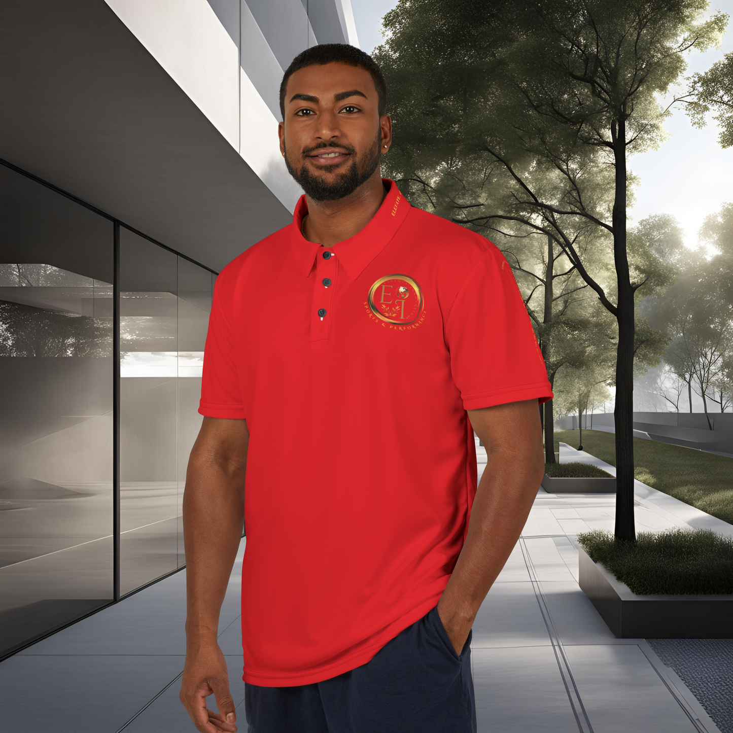 Seek More Elevation IX | Unisex Performance Polo Red | EI Sports