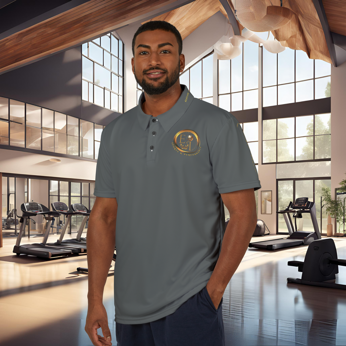 Seek More Elevation VIII | Unisex Performance Polo Dark Grey | EI Sports