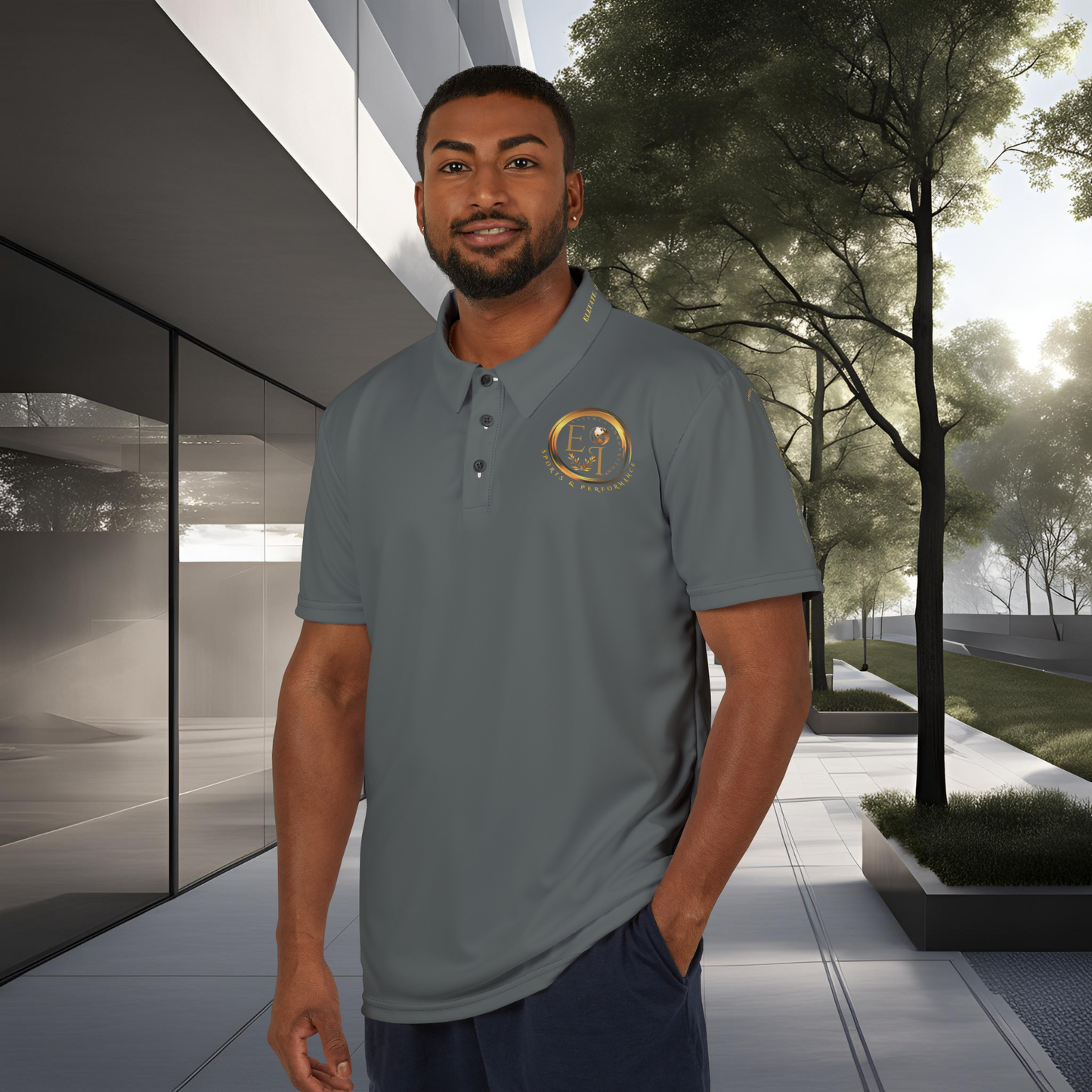 Seek More Elevation VIII | Unisex Performance Polo Dark Grey | EI Sports