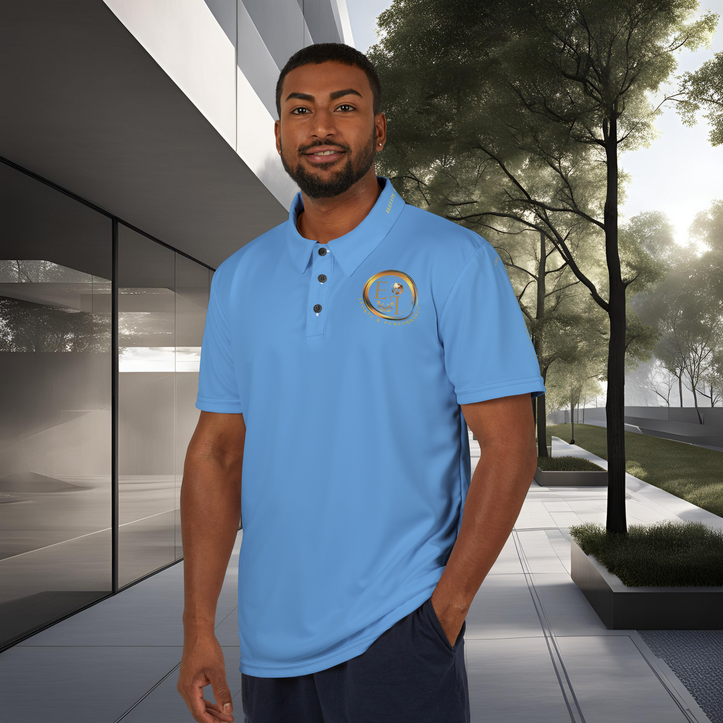 Seek More Elevation XIV | Unisex Performance Polo Light Blue | EI Sports