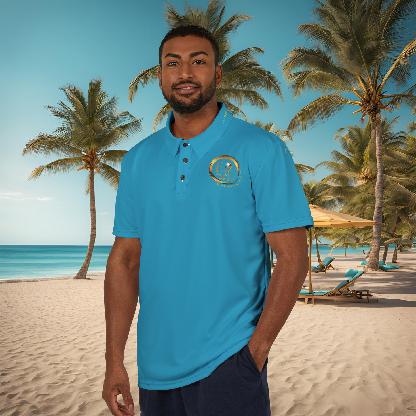 Seek More Elevation XV | Unisex Performance Polo Turquoise | EI Sports