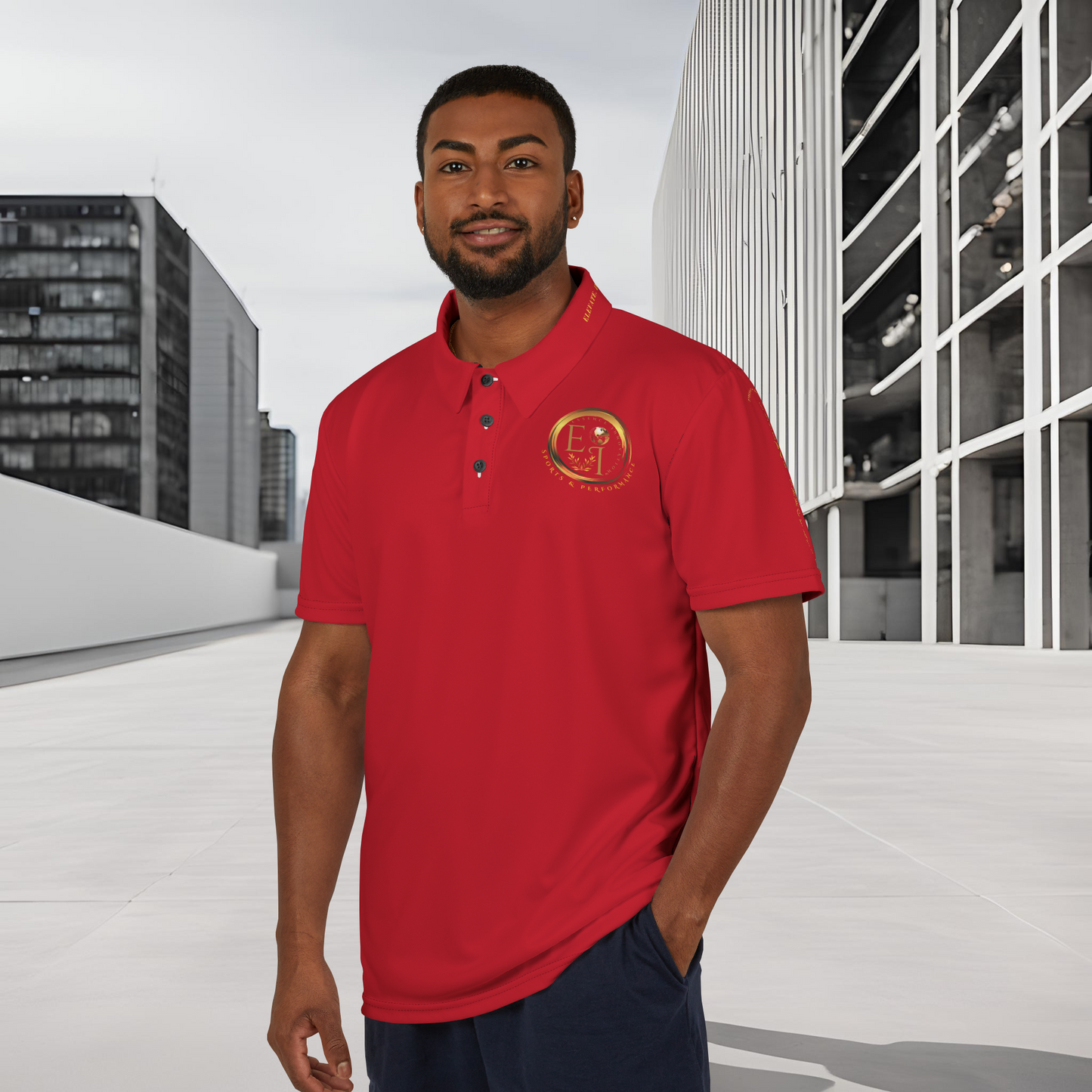 Seek More Elevation X | Unisex Performance Polo Dark Red | EI Sports