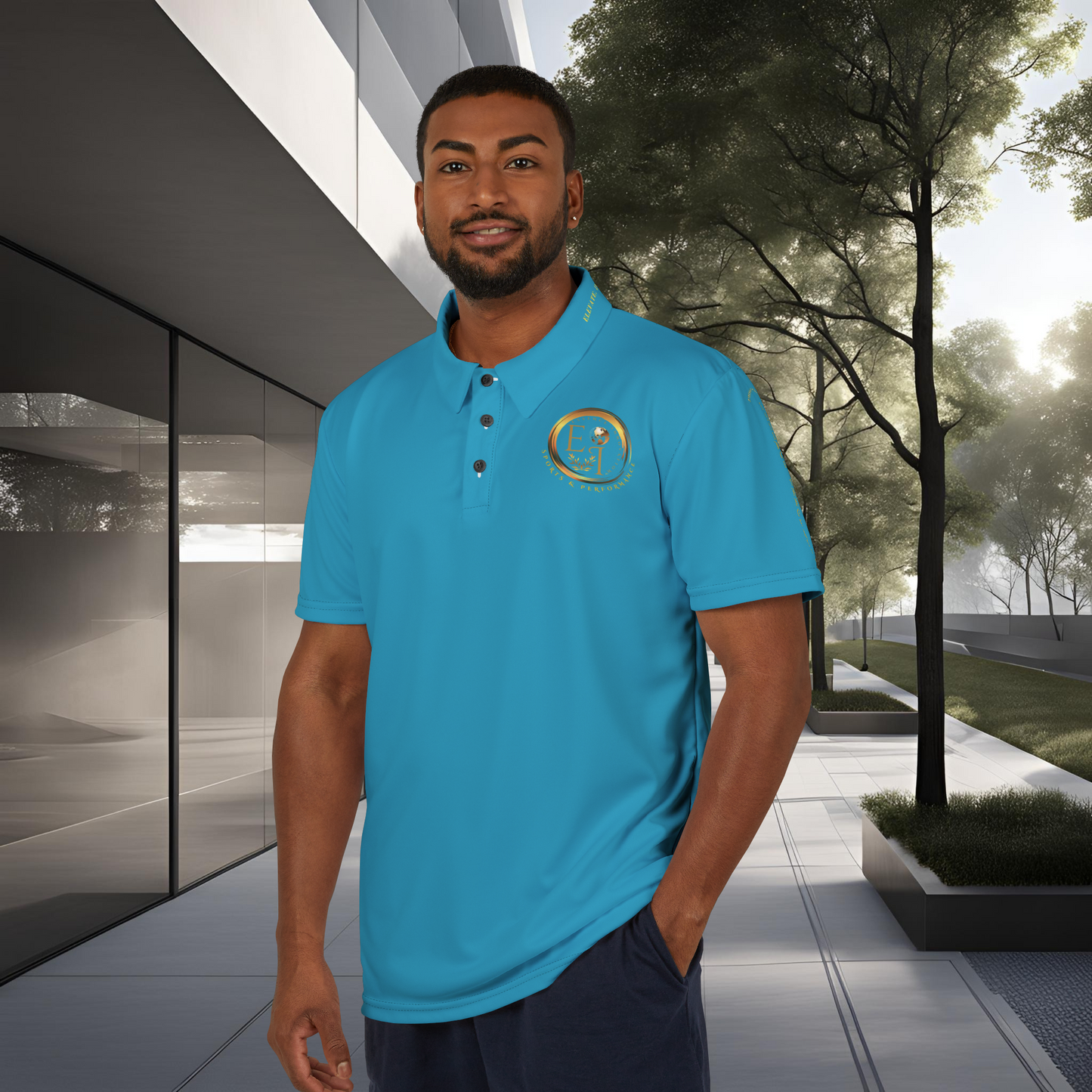 Seek More Elevation XV | Unisex Performance Polo Turquoise | EI Sports