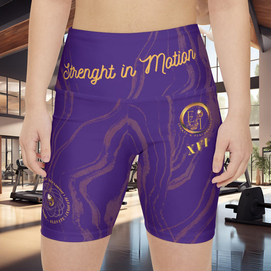 Seek More WSS XVI | EI Sports Workout Shorts Striped | Purple