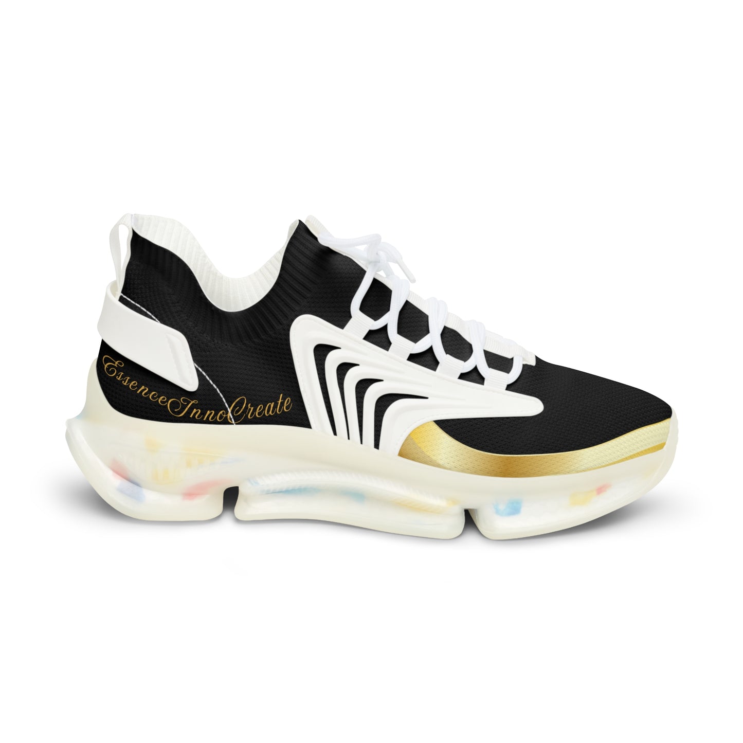 EssenceInnoCreate Black | Men’s White Trim Mesh Sneakers