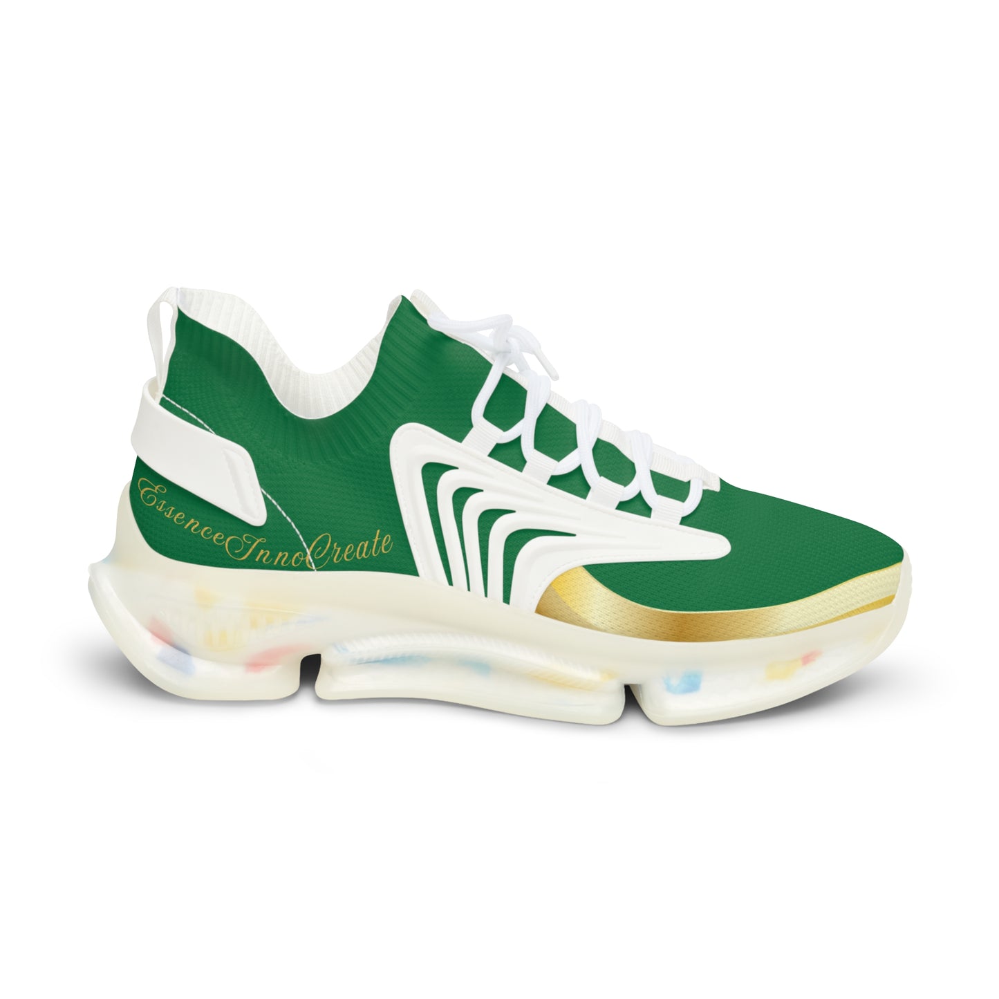 EssenceInnoCreate Green | Men’s White Trim Mesh Sneakers