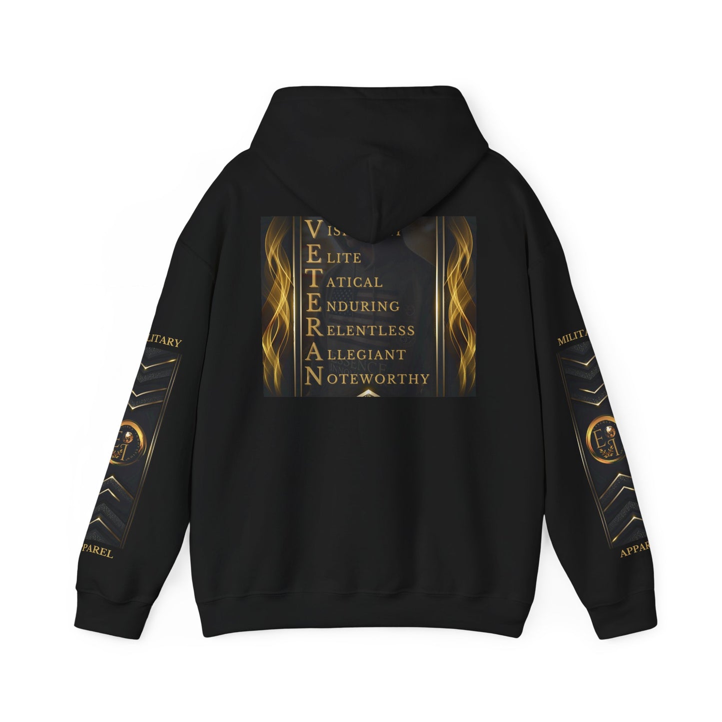 Veteran Qualities Serviceman One | Black Hoodie | Honor & Commitment
