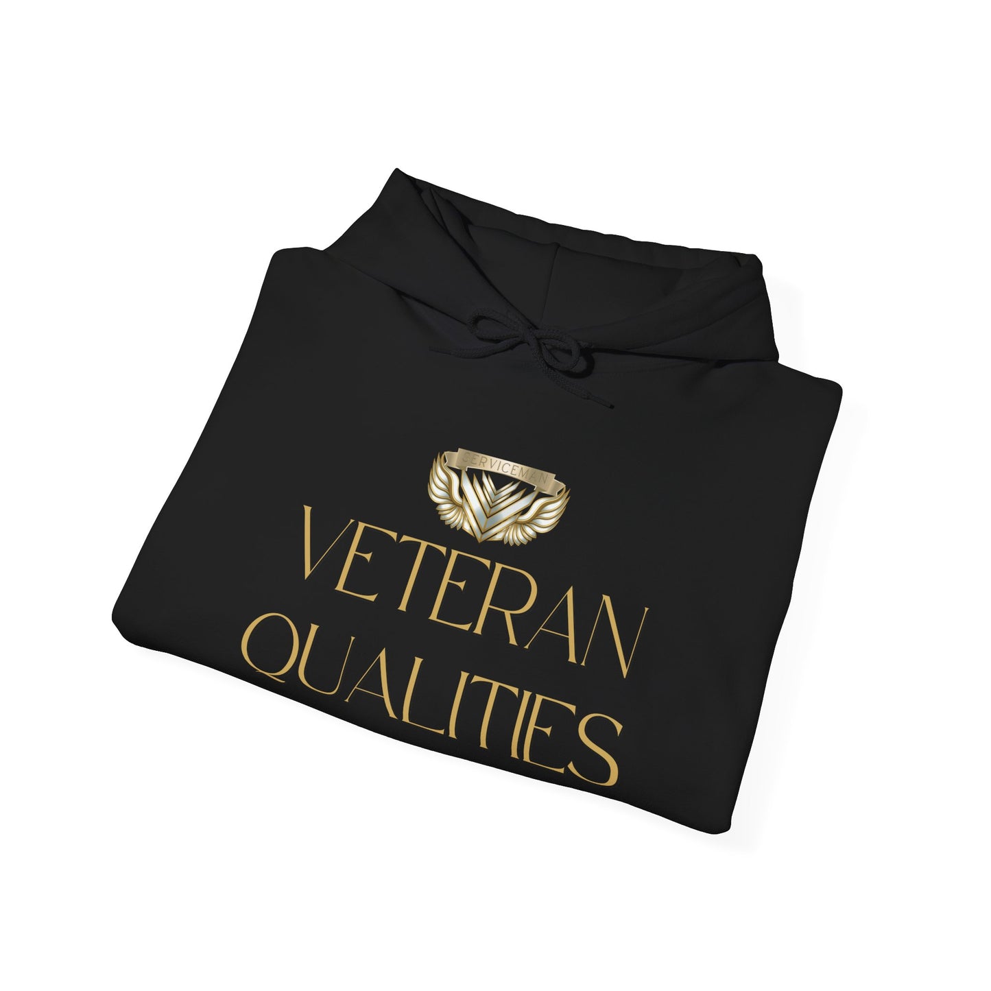 Veteran Qualities Serviceman One | Black Hoodie | Honor & Commitment