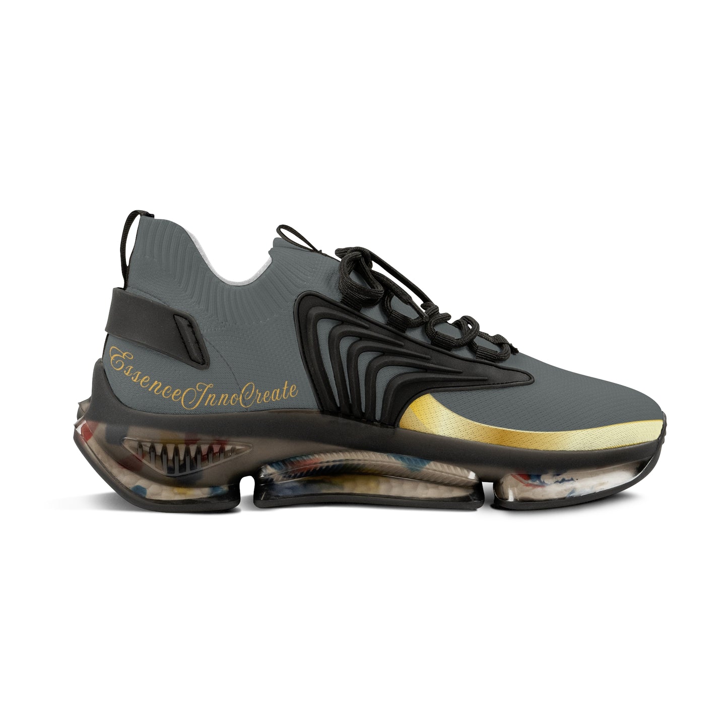 EssenceInnoCreate Dark Grey | Men’s Black Trim Mesh Sneakers