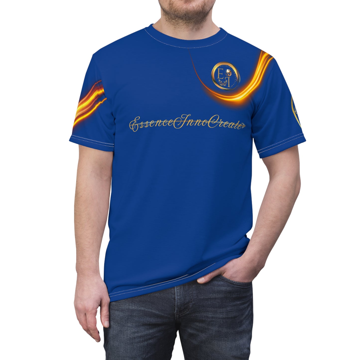 Dark Blue Trendsetters Flame Tee | EssenceInnoCreate