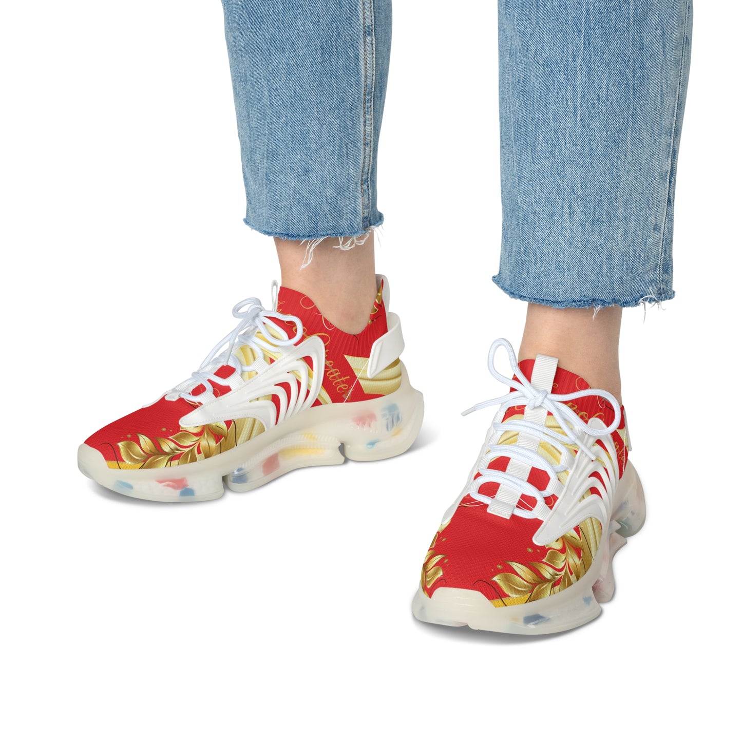 Ladies EssenceInnoCreate Luxe Lightning | Mesh Sneakers | Red