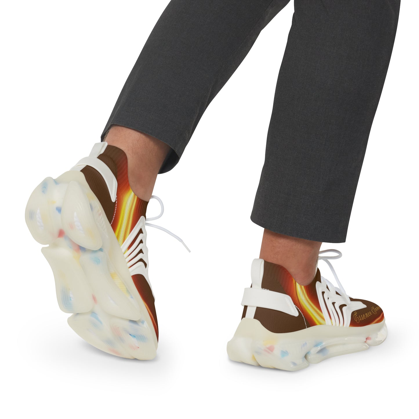 Brown Trendsetter Flame | Men’s Performance Sneakers | White Sole