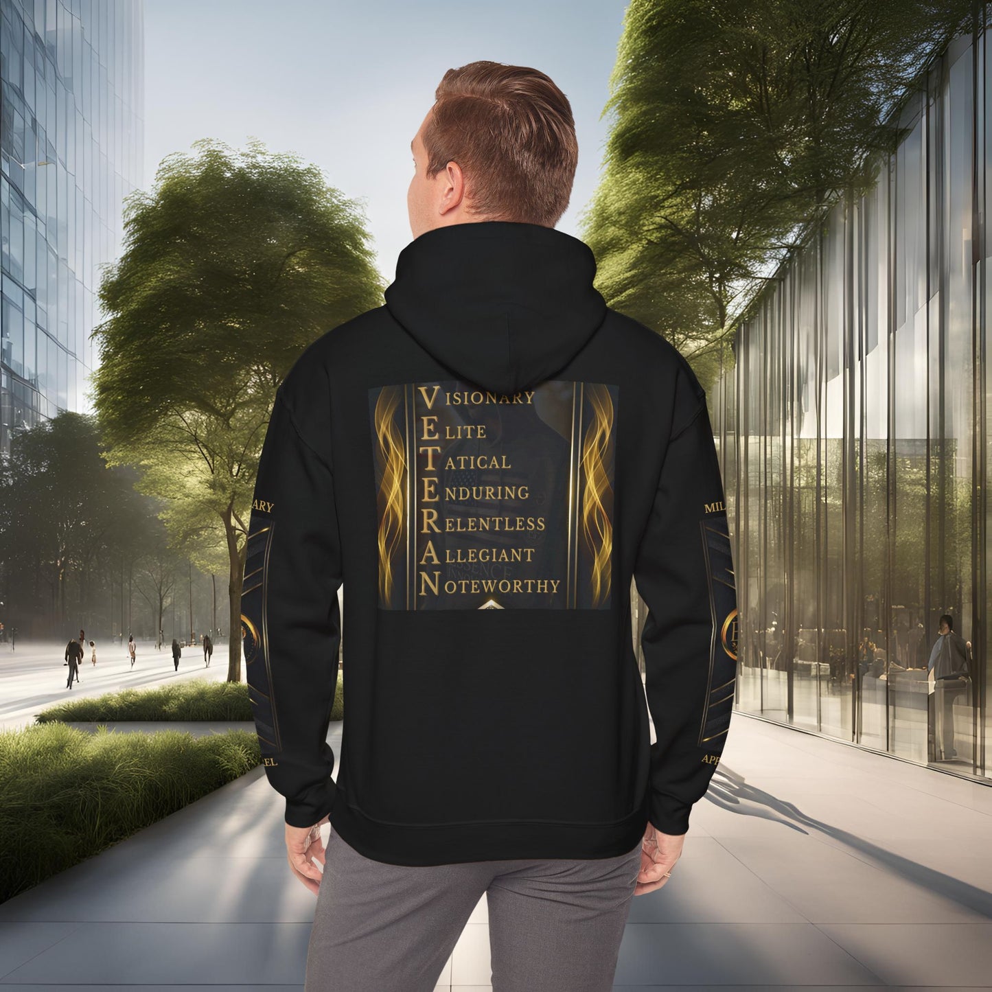 Veteran Qualities Serviceman One | Black Hoodie | Honor & Commitment