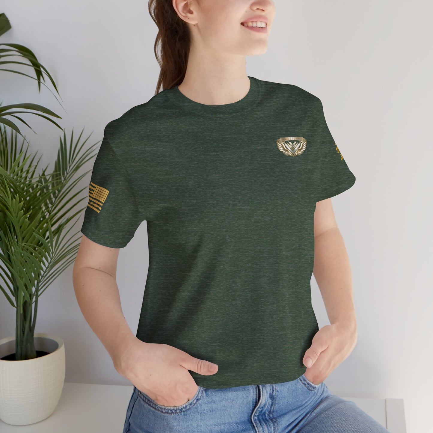 Essence Forest Veteran Tee – Deep Green Tribute Shirt