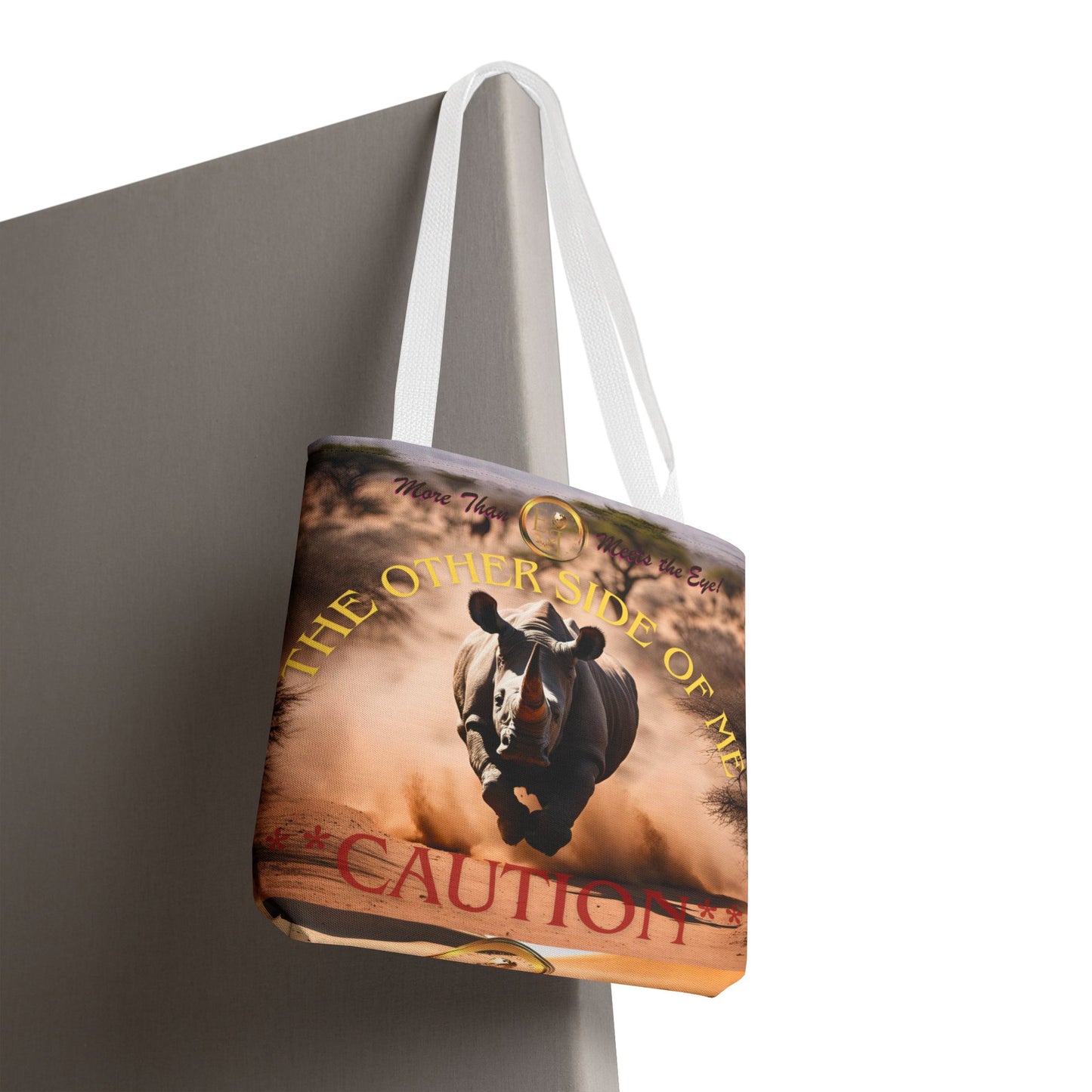 Bold Caution Tote Bag, Wild Animal Lover Gift, Unique Fashion Accessory, Eco-Friendly Shopping Bag, Perfect for Wildlife Enthusiasts