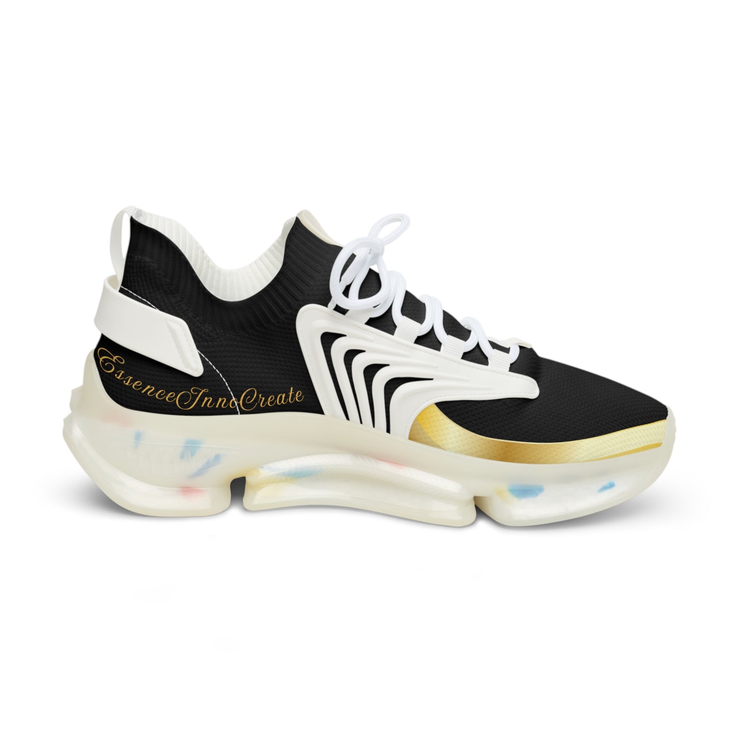 EssenceInnoCreate Black | Men’s White Trim Mesh Sneakers