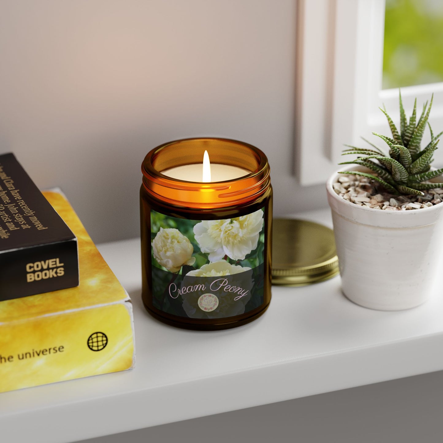 Fragrant Flower | Velvet Vanilla Candle | Cream Peony | 4oz, 9oz