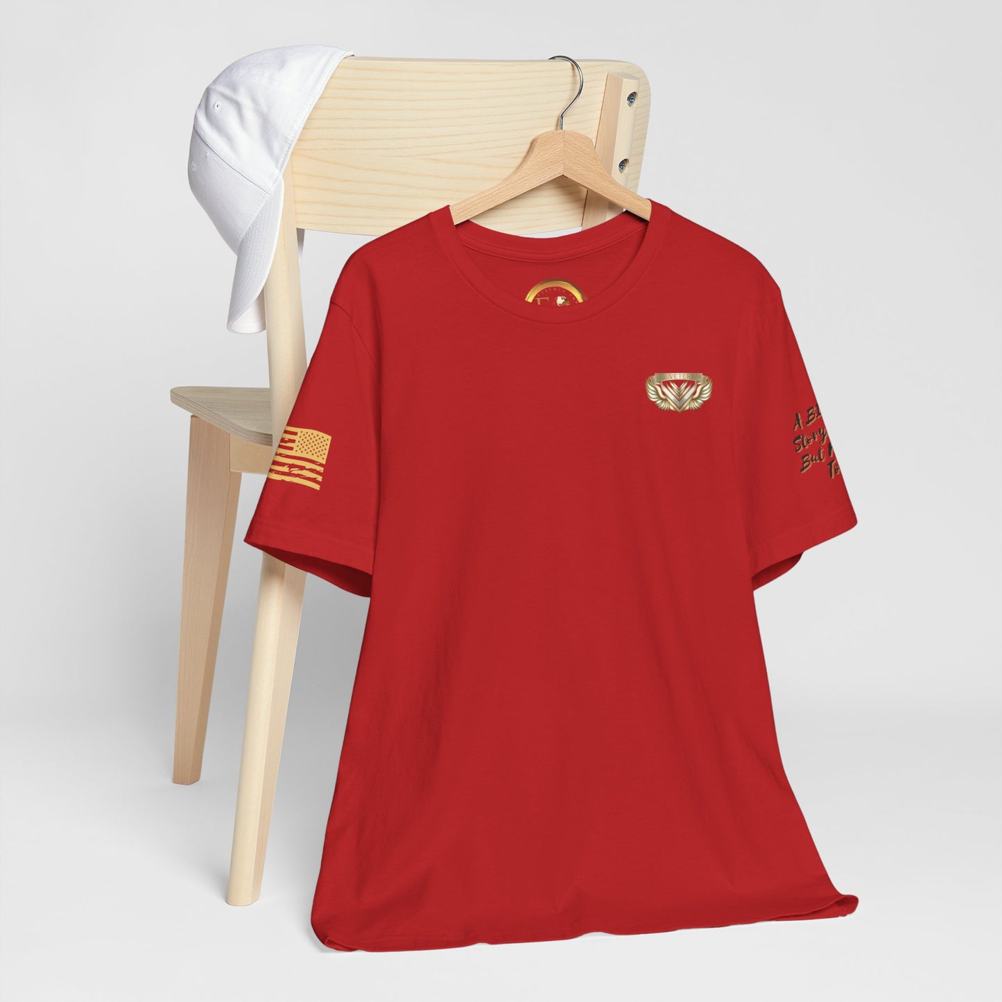 Essence Red Veteran Tee – Patriotic Tribute T-Shirt