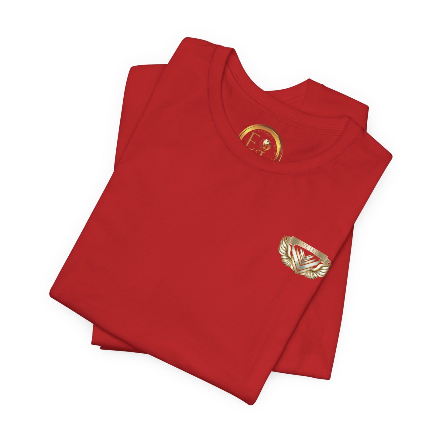 Essence Red Veteran Tee – Patriotic Tribute T-Shirt