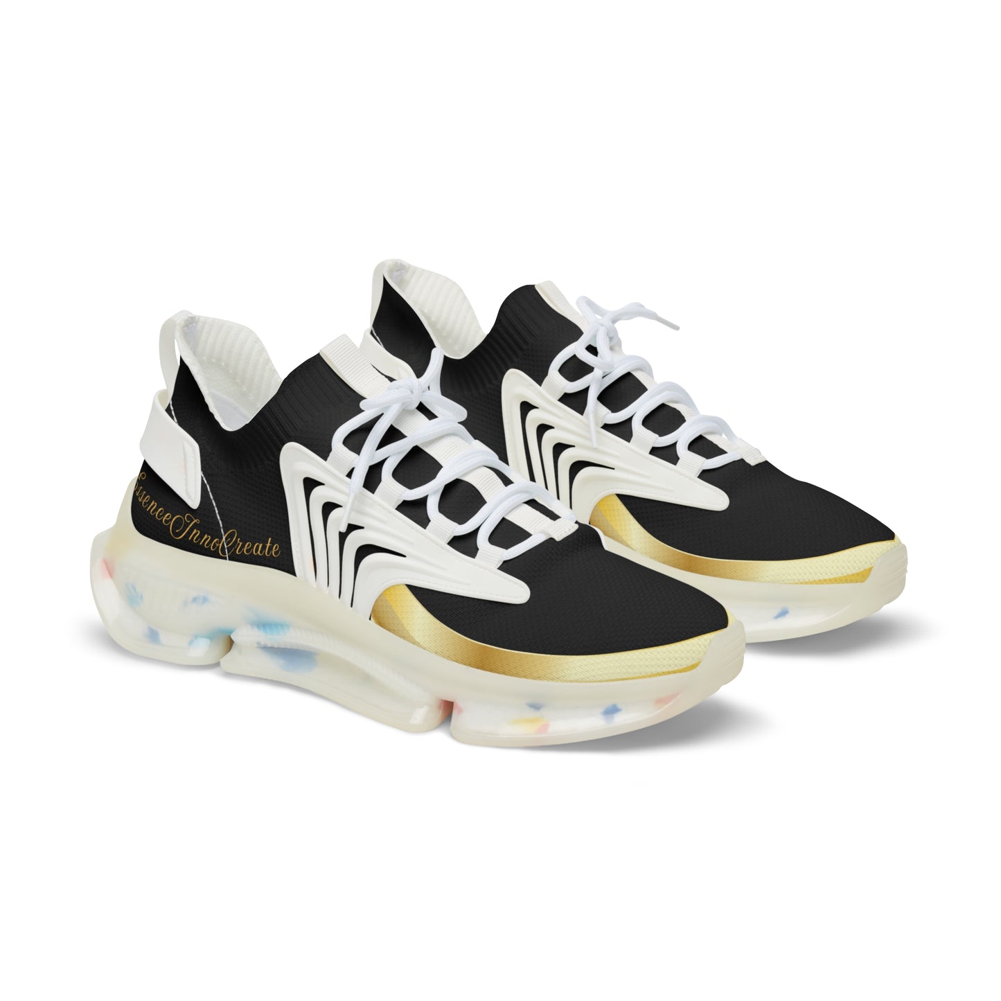 EssenceInnoCreate Black | Men’s White Trim Mesh Sneakers