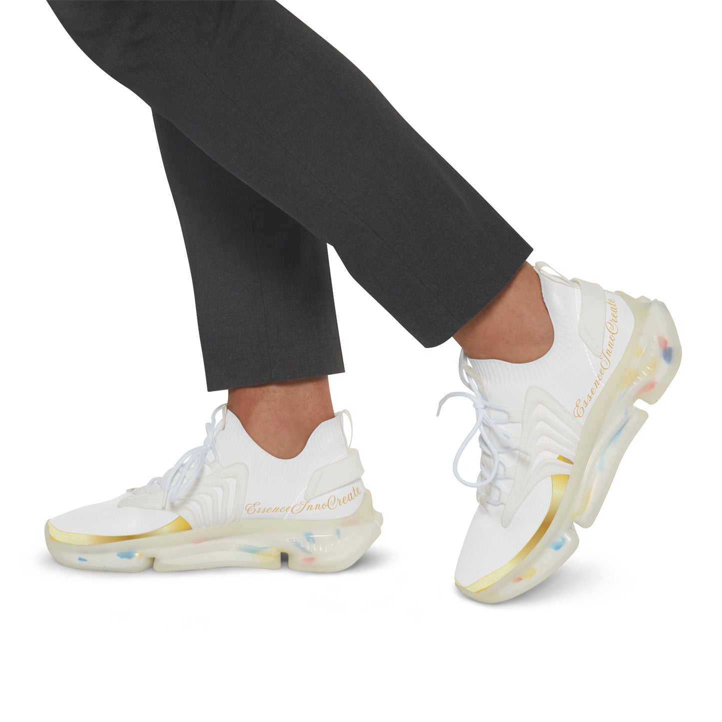 EssenceInnoCreate White | Men’s White Trim Mesh Sneakers