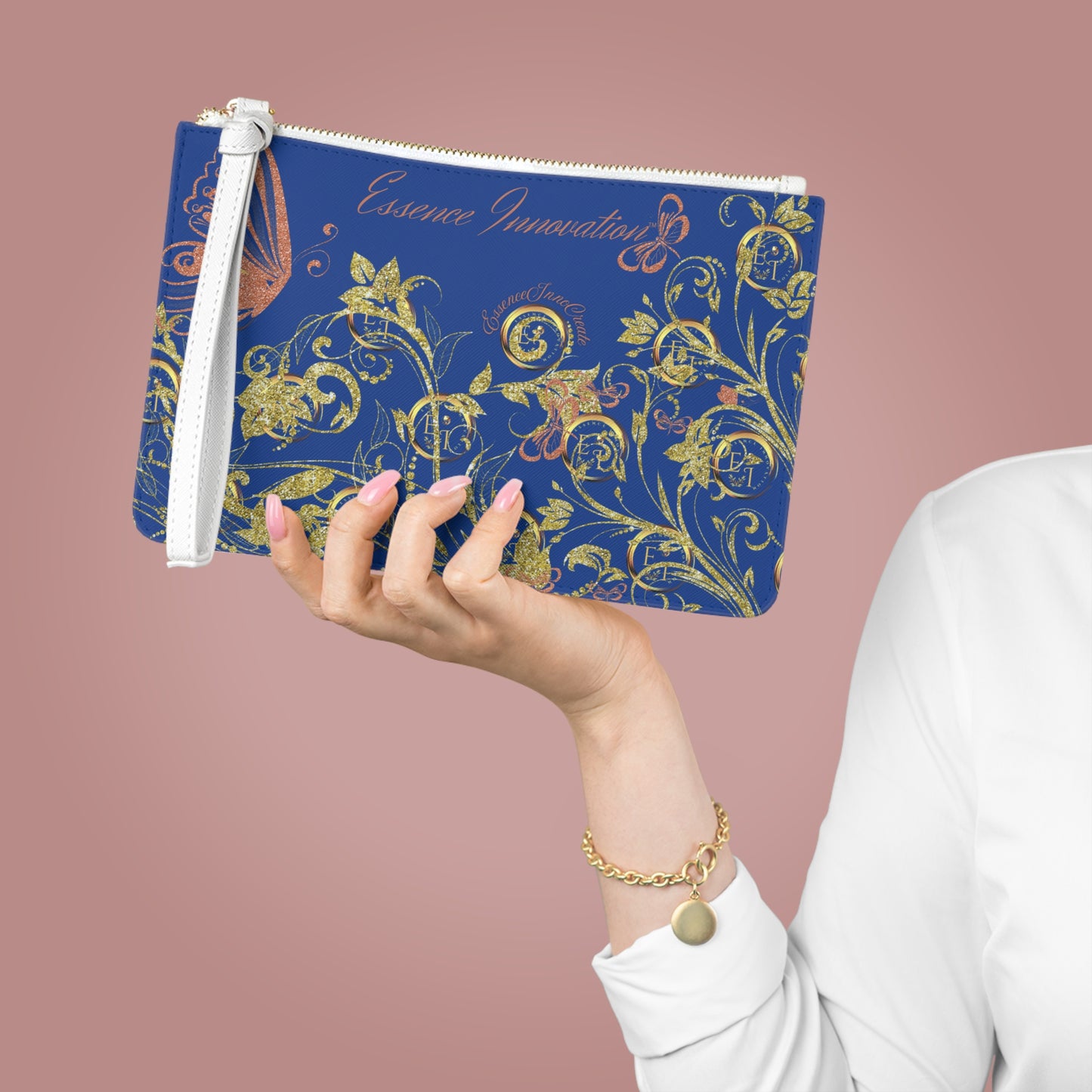 Dark Blue Clutch Bag | EssenceInnoCreate | Bold Accessories