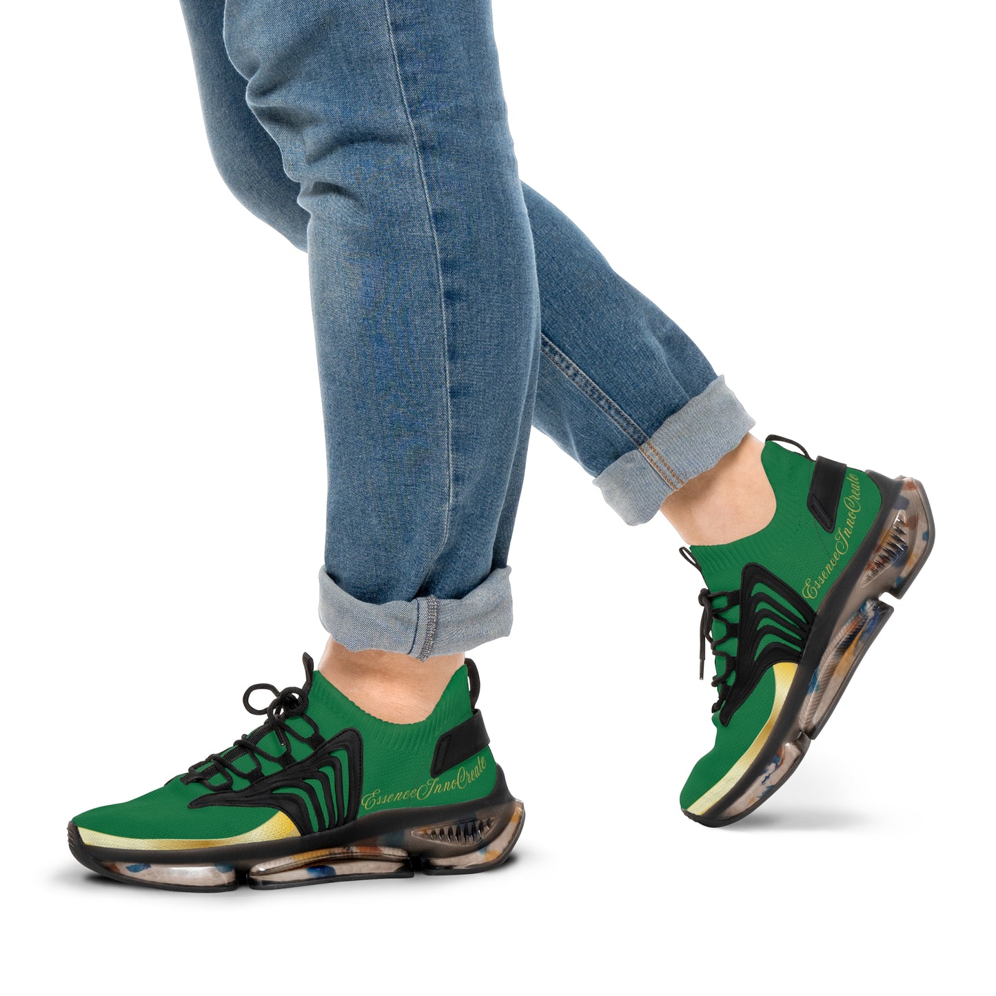EssenceInnoCreate Green | Men’s Black Trim Mesh Sneakers